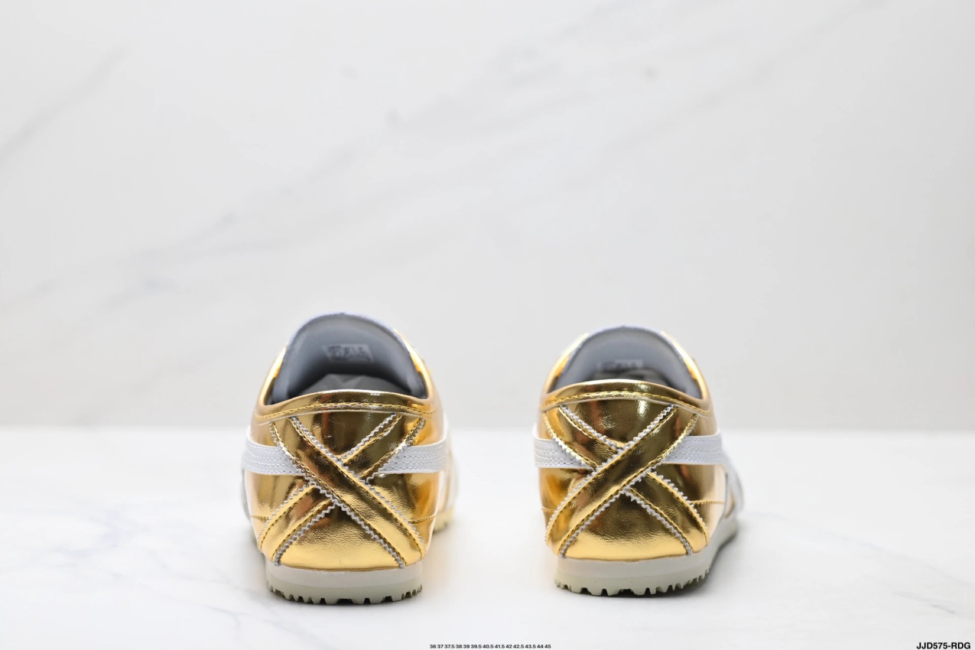 Onitsuka Tiger NIPPON MADE Mexico 66 Deluxe Sneakers Gold White - Gallery Image 6 - Detailed View