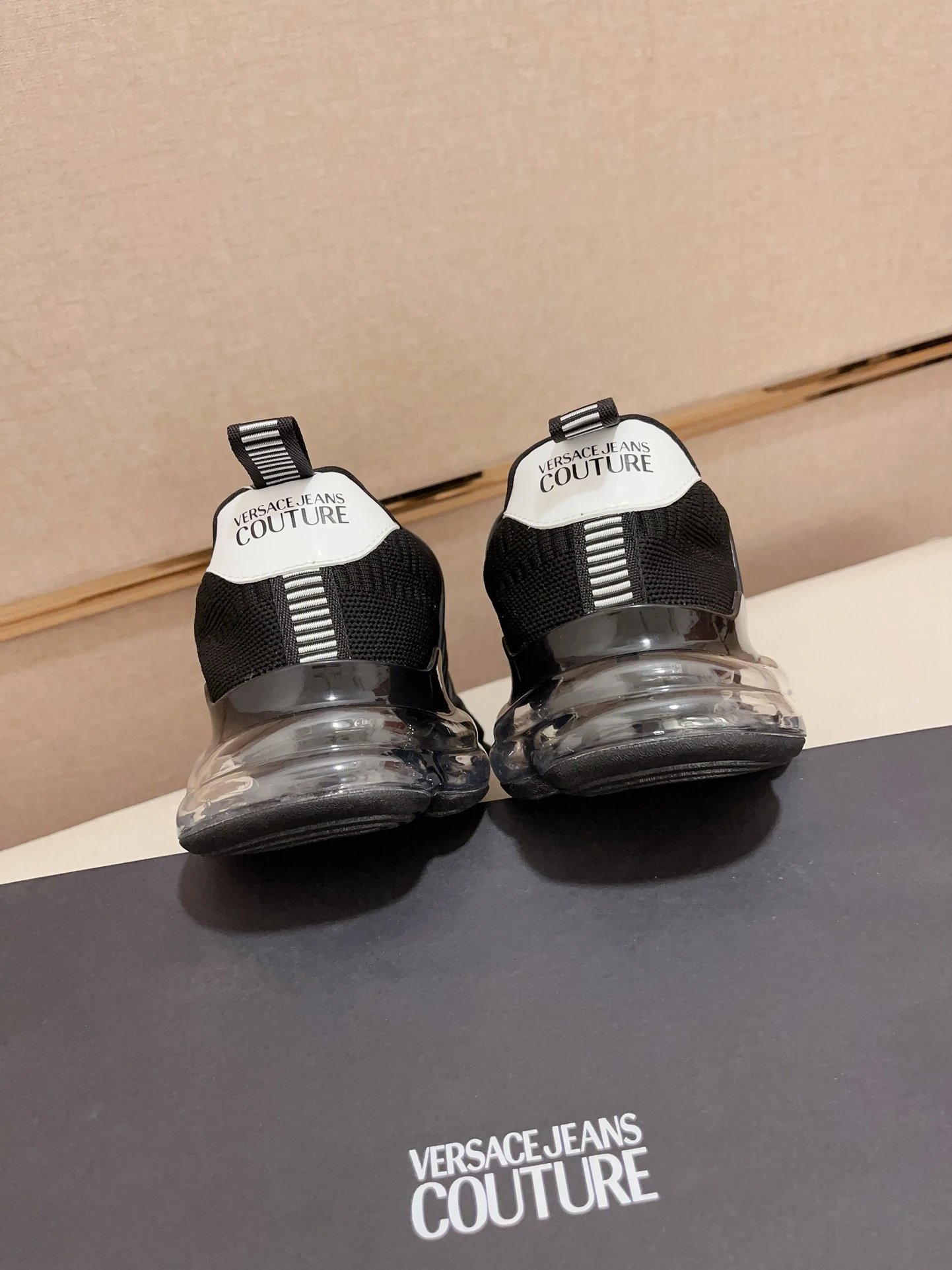 Luxury Knit Sneakers Charcoal Black - Gallery Image 8 - Detailed View