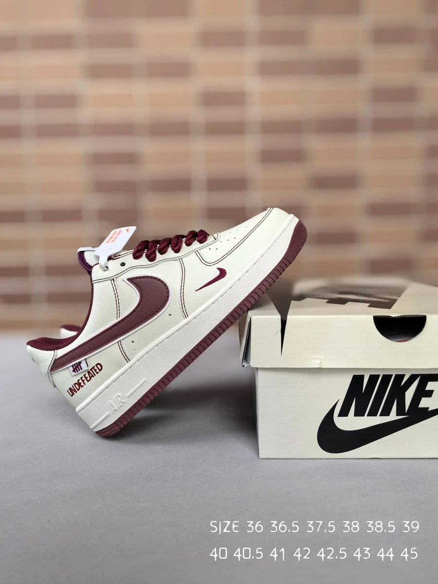Rope Series Leather Air Force 1 Low Ivory Maroon - Gallery Image 7 - Detailed View