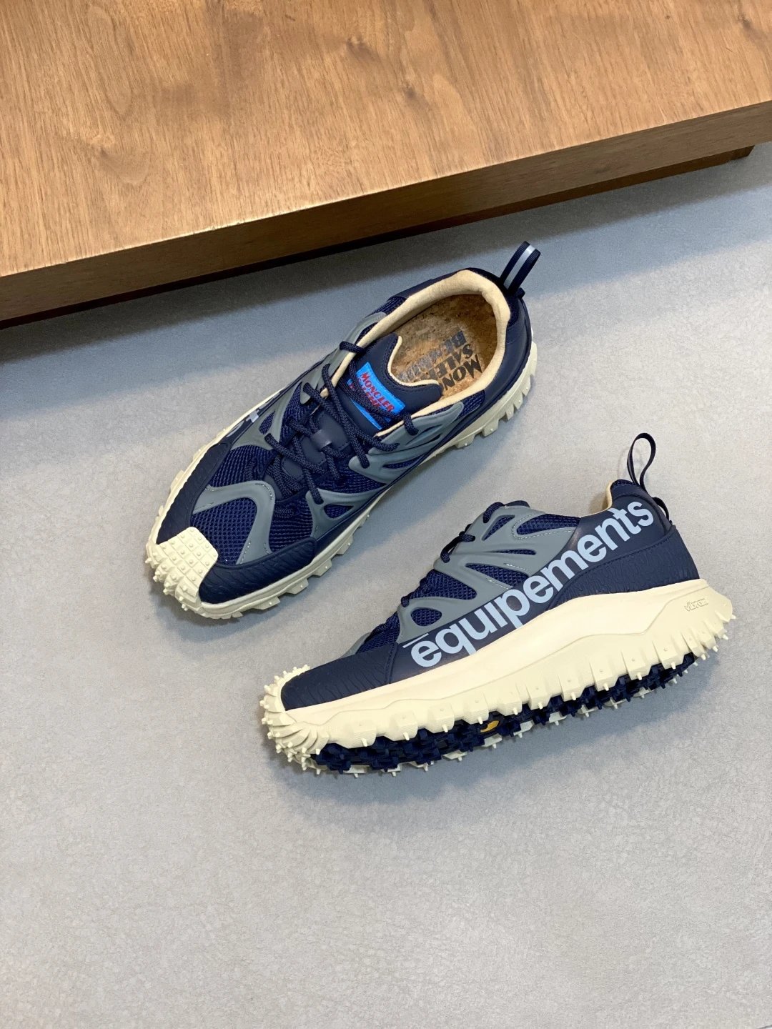 Moncler Trailgrip Amoeba Salehe Bembury Sneakers Blue - Gallery Image 5 - Detailed View