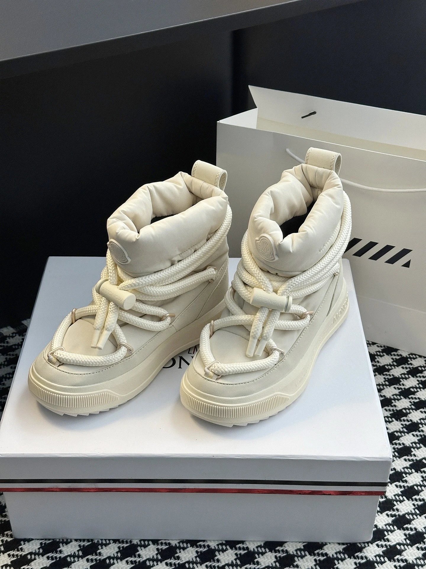 Moncler Mid Boots White - Gallery Image 2 - Detailed View