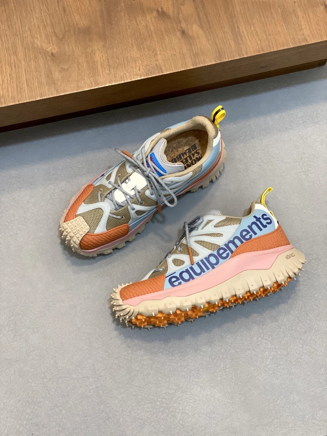 Moncler Trailgrip Amoeba Salehe Bembury Sneakers Brown - Gallery Image 5 - Detailed View