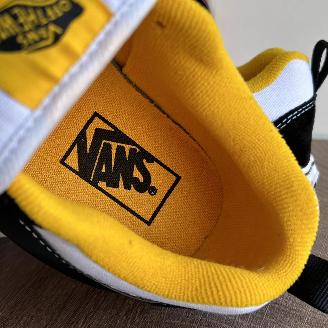 Knu Skool Low Top Skate Shoes Amber Yellow - Gallery Image 4 - Detailed View