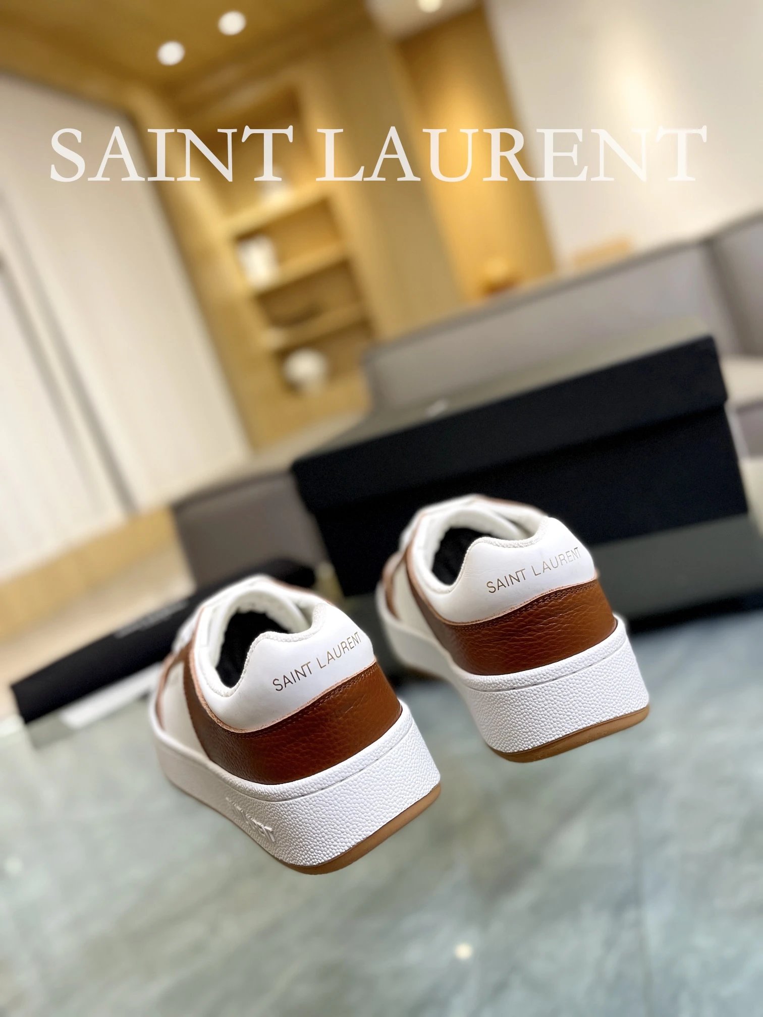 Saint Laurent Leather Shoes Brown - Gallery Image 6 - Detailed View