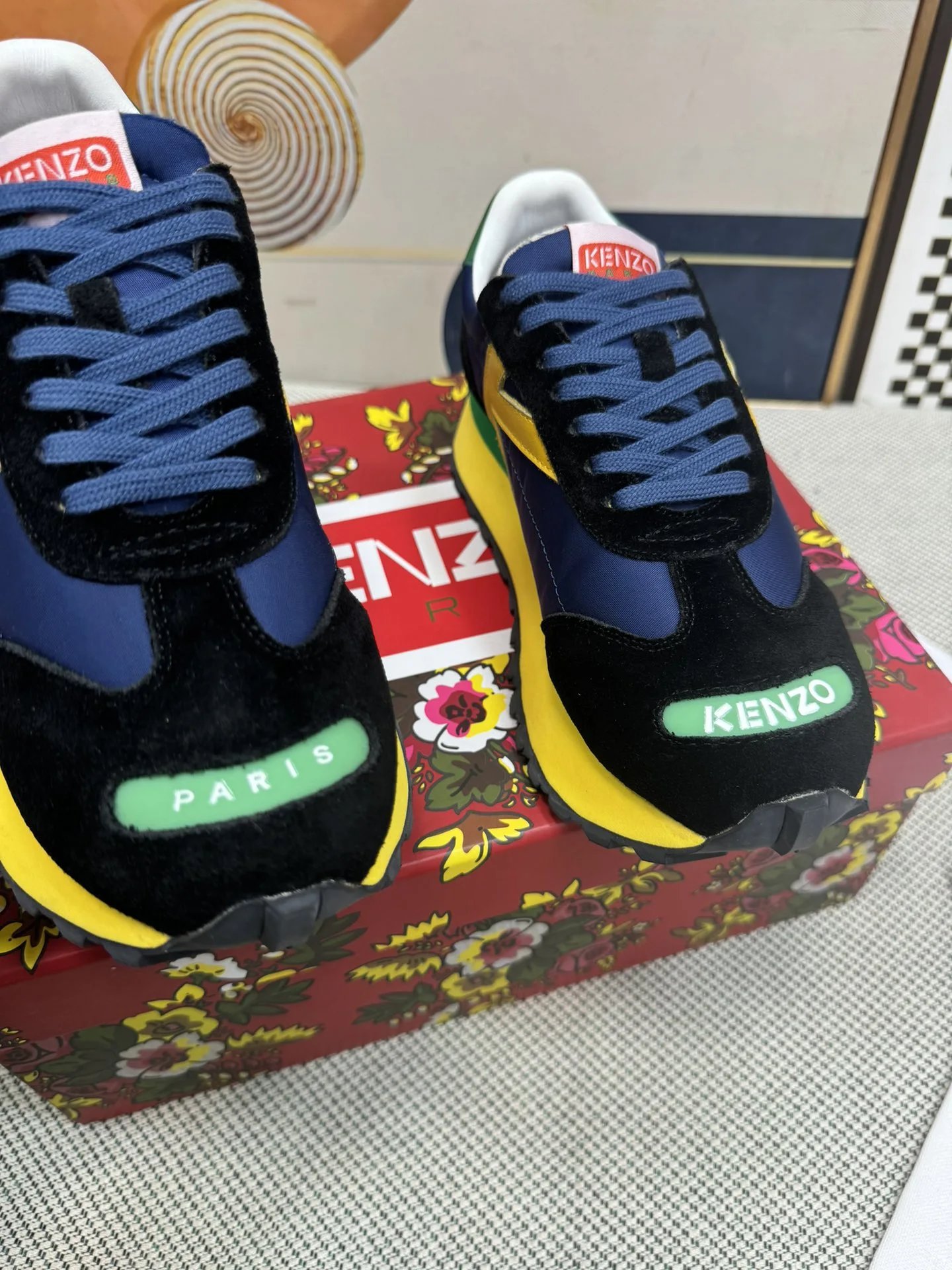 Kenzo Casual Sneakers Blue - Gallery Image 7 - Detailed View