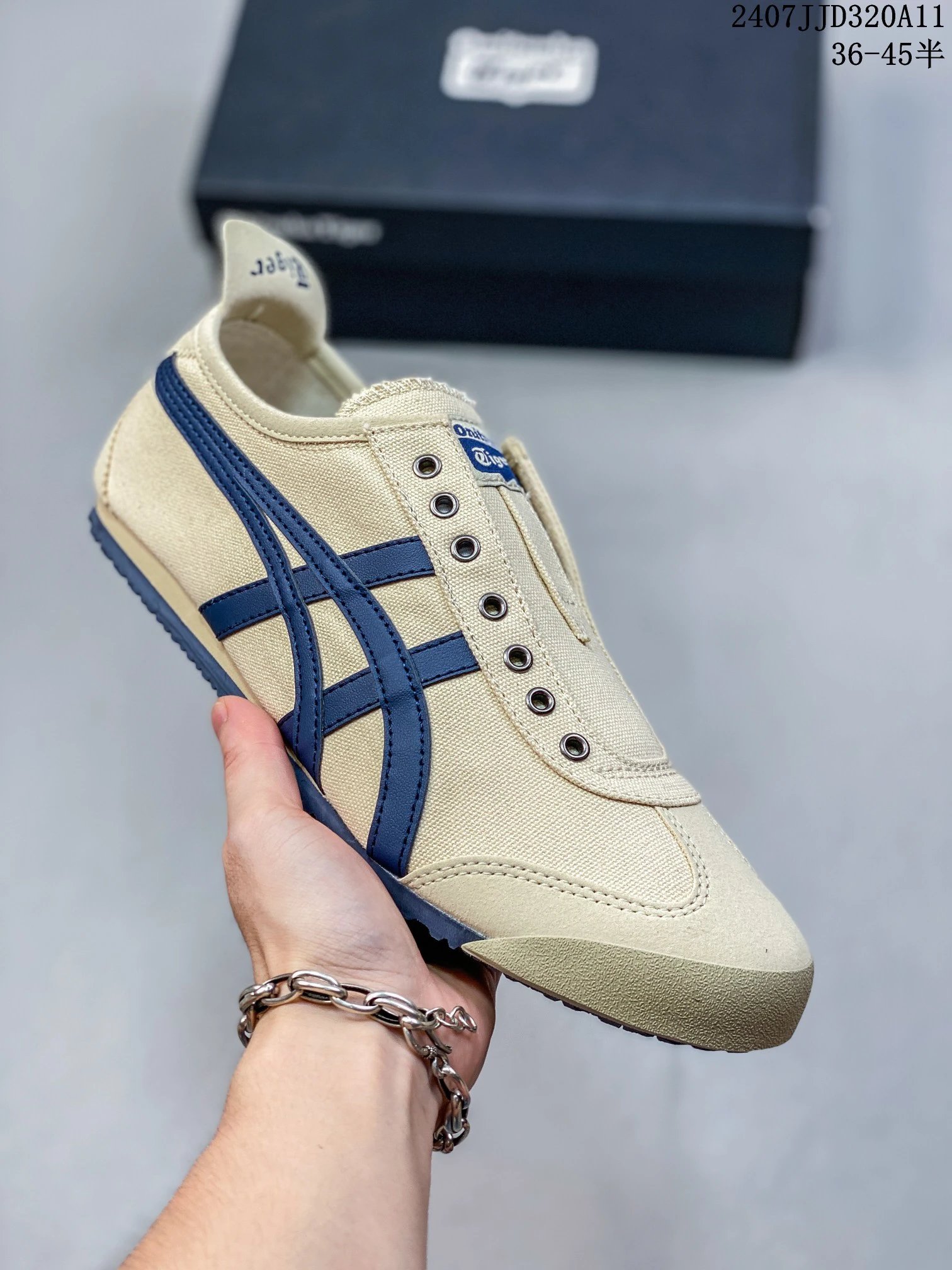 Onitsuka Tiger Mexico 66 Slip-on Sneakers Blue Beige - Gallery Image 1 - Detailed View