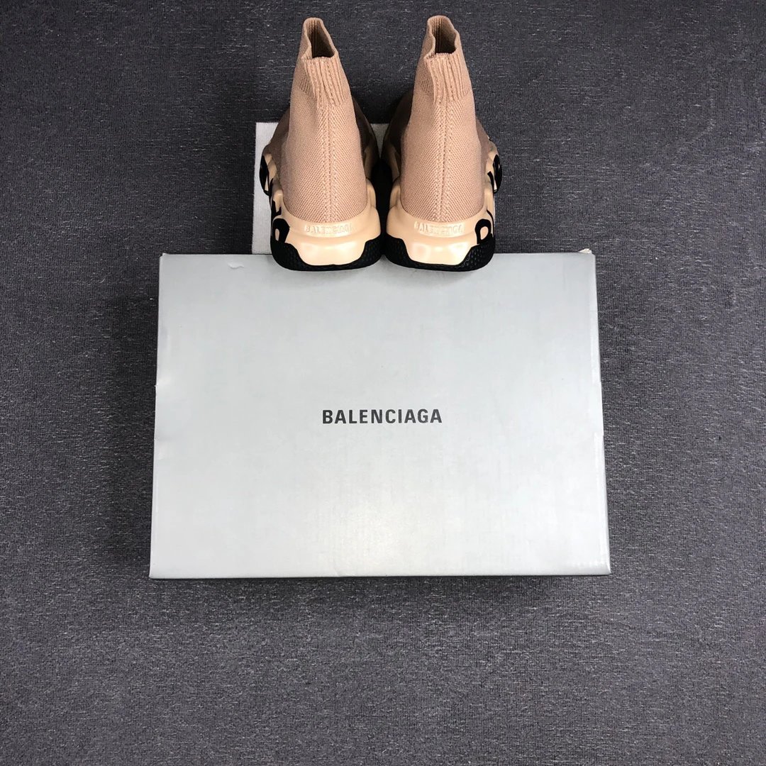 Unisex Sock Sneakers Knit TPU Sole Sand Beige - Gallery Image 9 - Detailed View