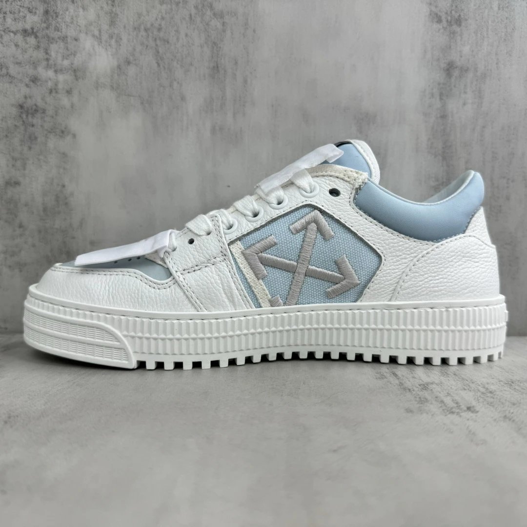 Low Vulcanized Canvas Sneakers Leather Lining Ice Blue - Gallery Image 7 - Detailed View