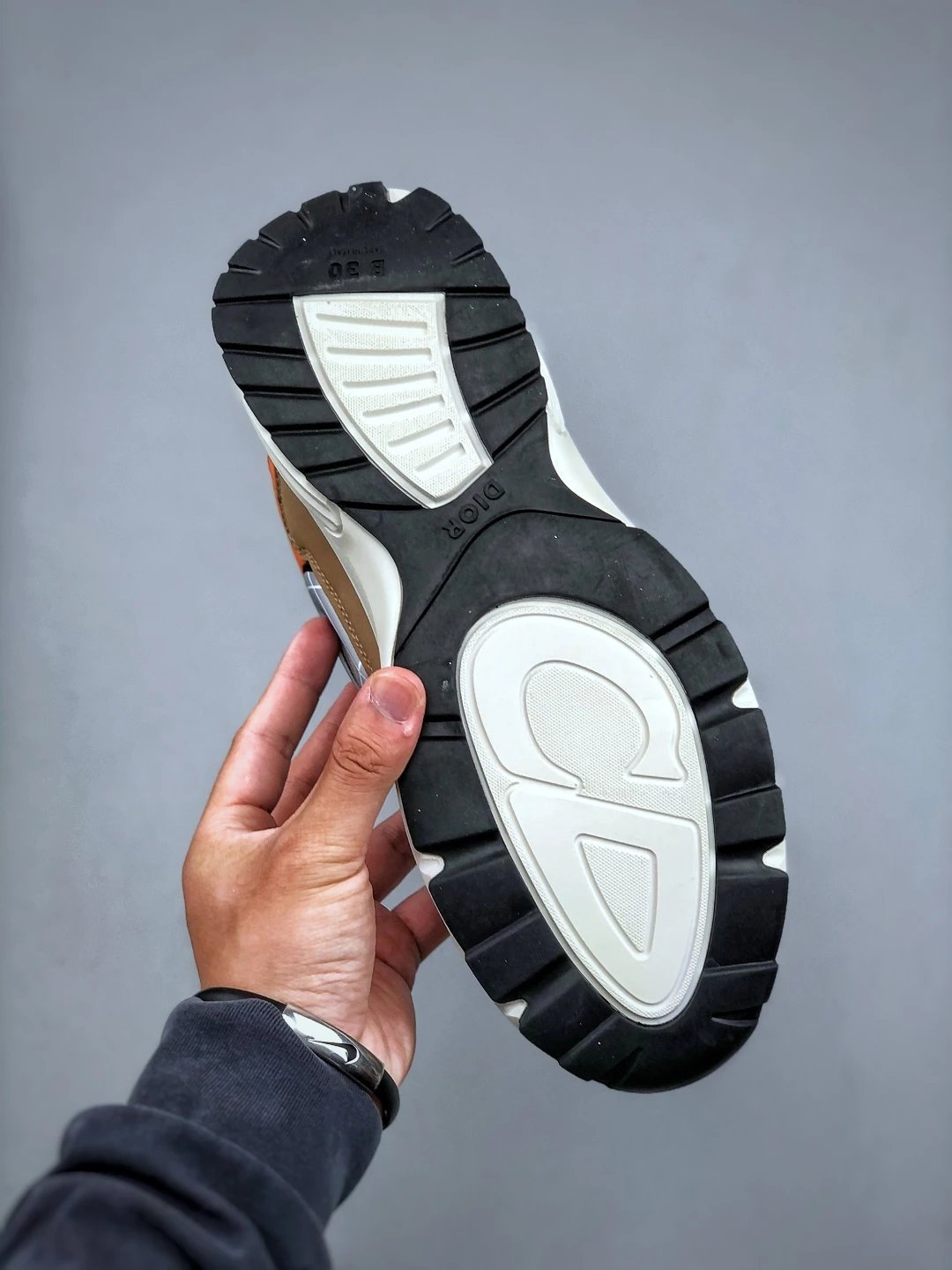 Dad Sneakers Mesh Brown-Orange - Gallery Image 8 - Detailed View