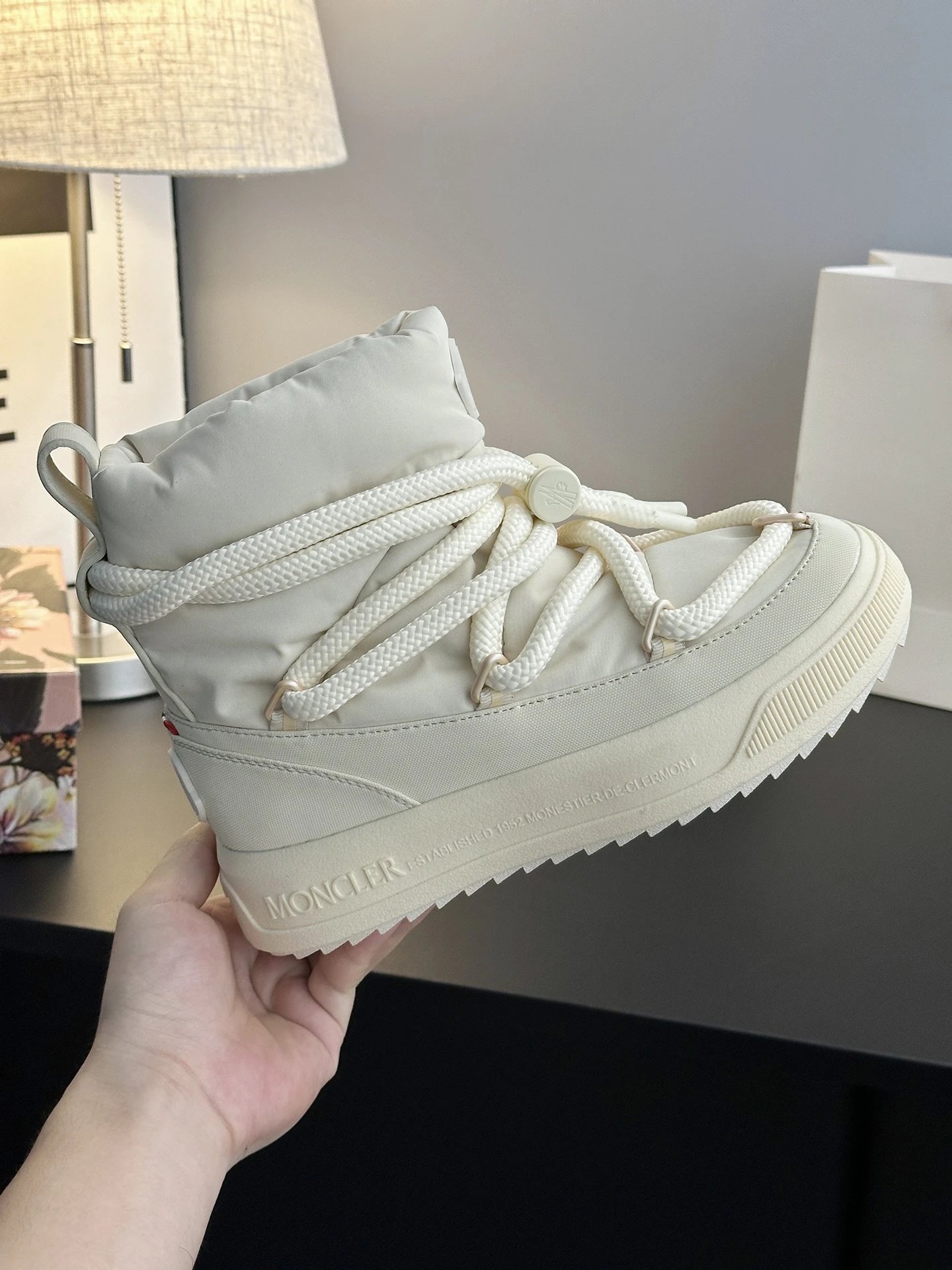 Moncler Mid Boots White - High Quality Product Image - Cnfans