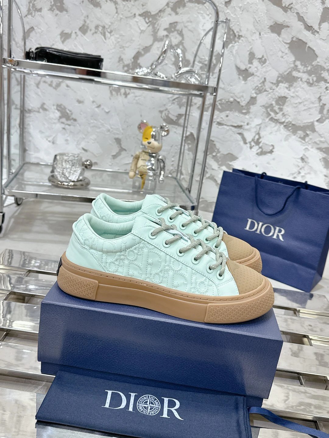 Casual Satin Sneakers Sage Green - Gallery Image 1 - Detailed View