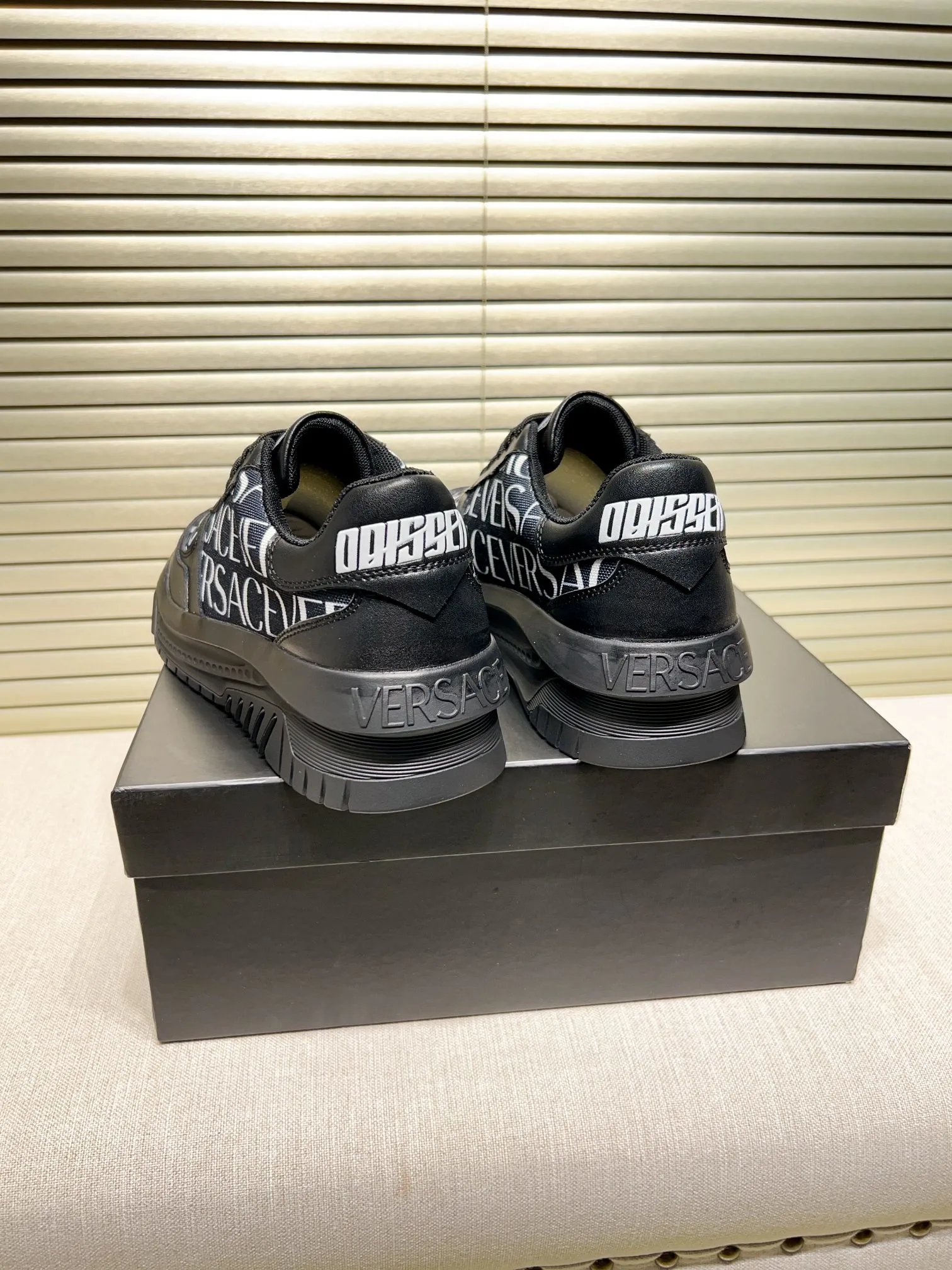 Grace Labyrinth Knit Sneakers Onyx Black - Gallery Image 5 - Detailed View