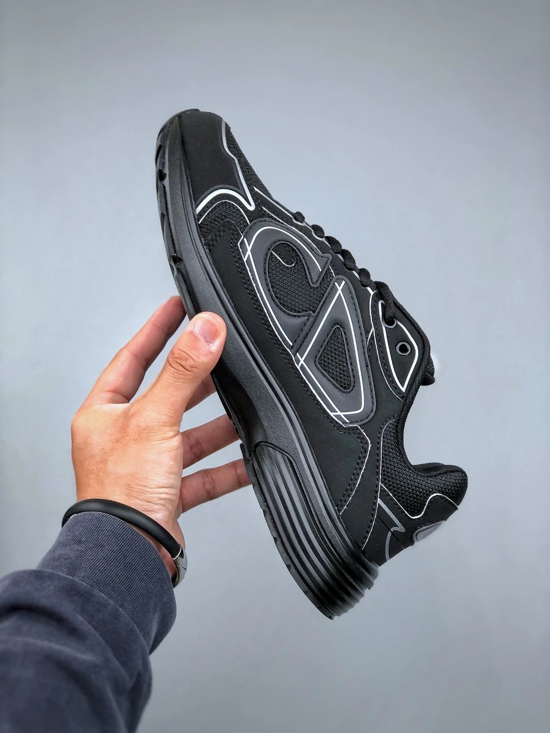 Dad Sneakers Casual Shoes Onyx Black - Gallery Image 3 - Detailed View