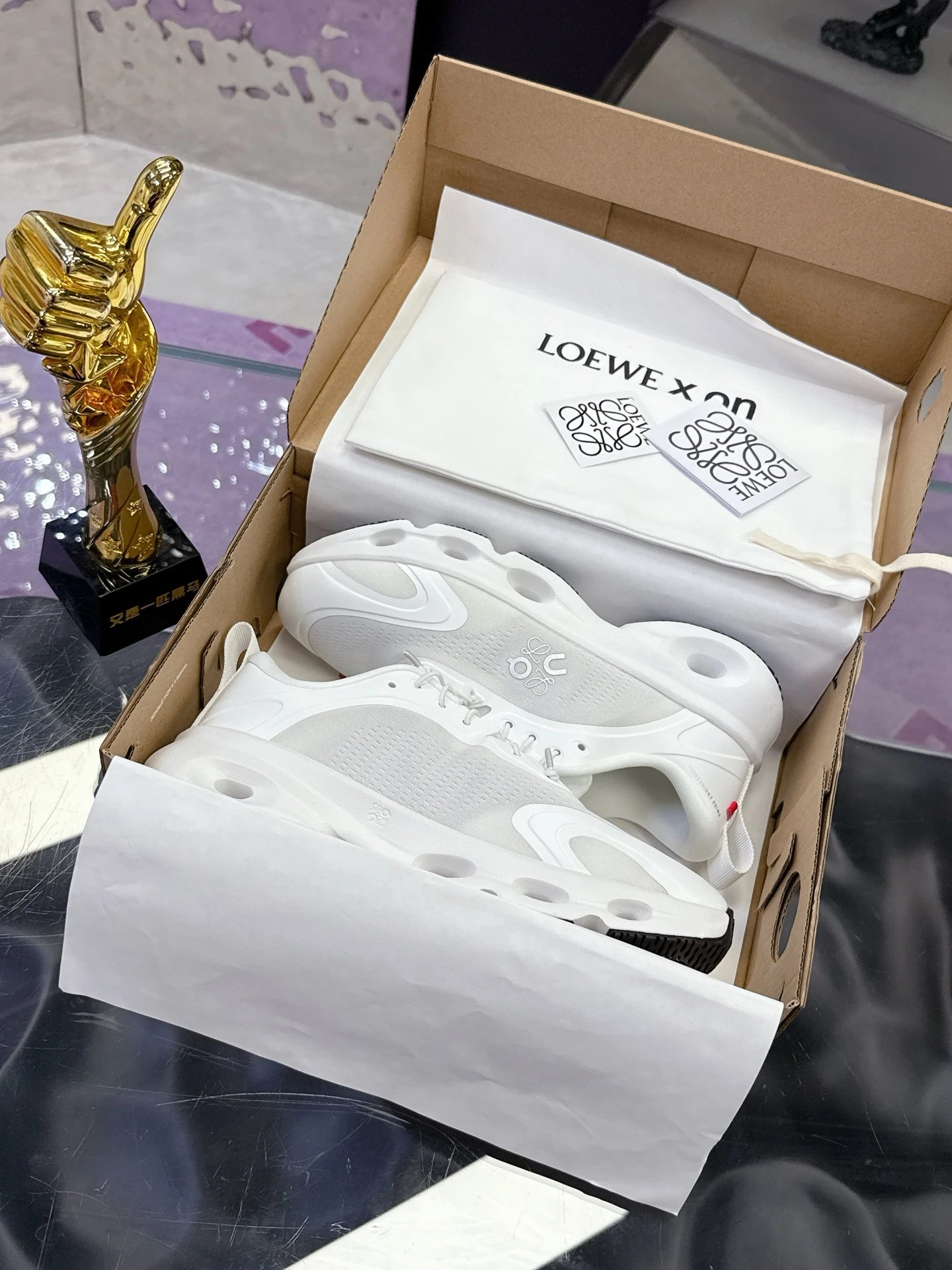Loewe x On 3.0 Cloudventure Sneakers White - Gallery Image 2 - Detailed View