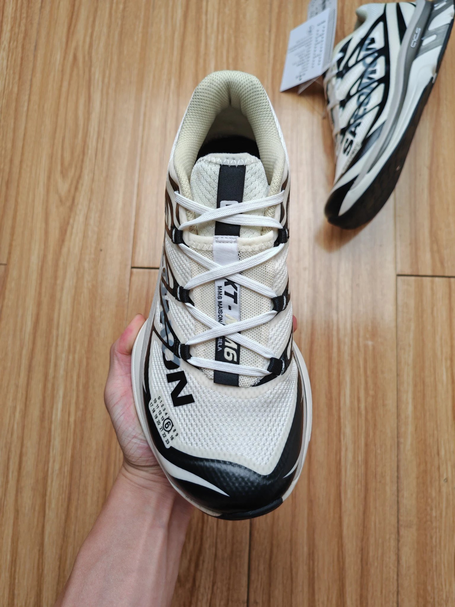 MM6 x Salomon Sctur 2 Sneakers White Black - Gallery Image 2 - Detailed View