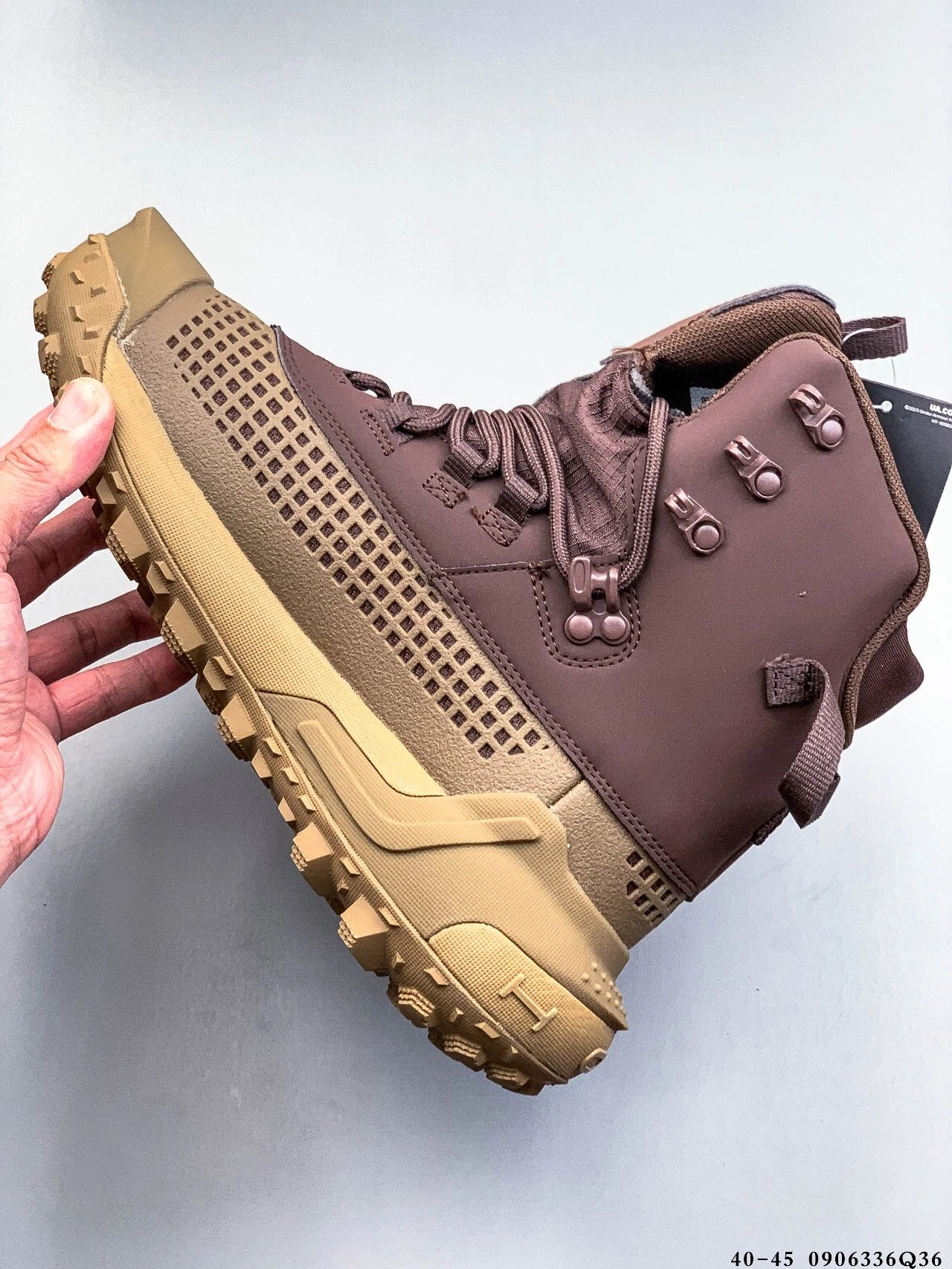 UA Raider Waterproof Hiking Boots Mocha Brown - Gallery Image 3 - Detailed View