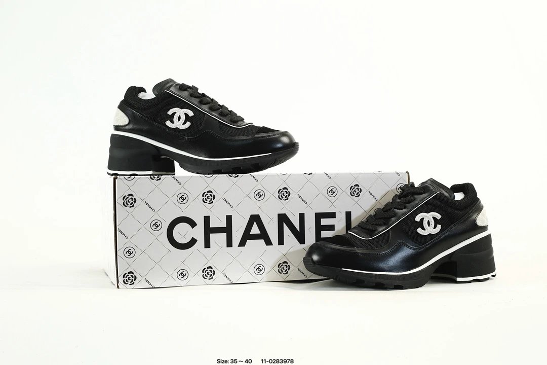 Women's Calfskin Lace-Up Low Top Chunky Sneakers Ebony Black - Gallery Image 9 - Detailed View