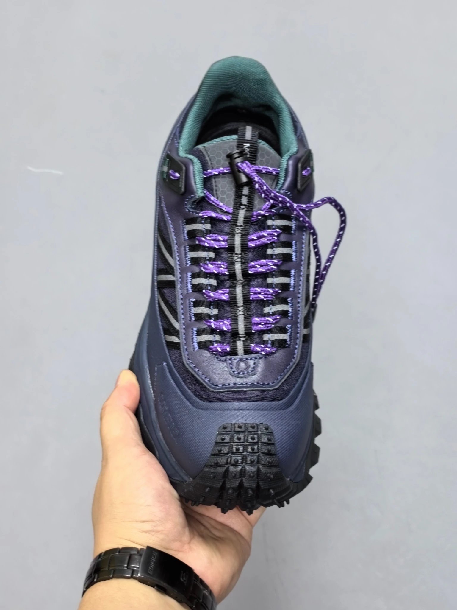 Moncler Trailgrip GTX Rubber Sneakers Navy blue - Gallery Image 6 - Detailed View