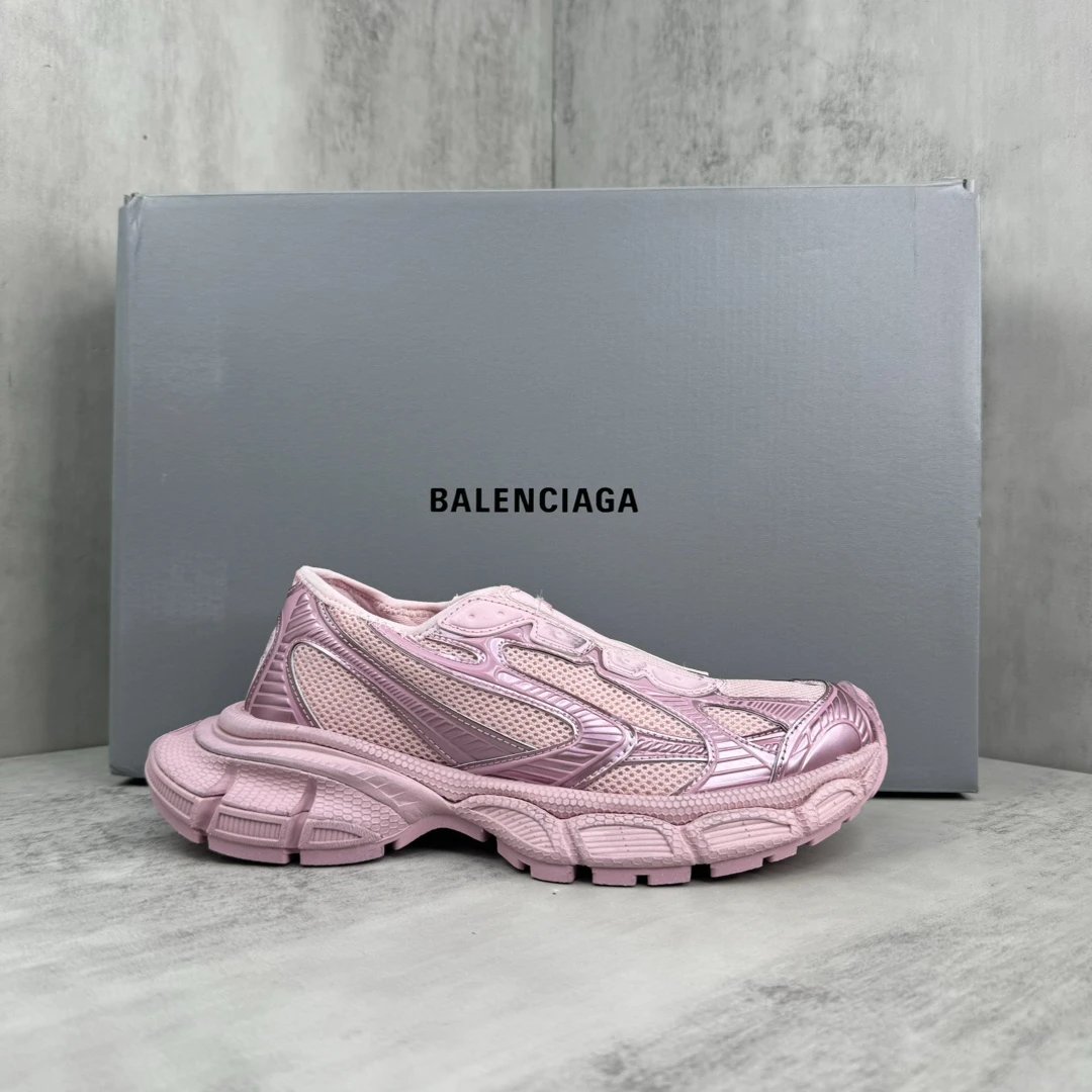 Chunky Mesh Slip On Sneakers Street Style Rose Pink - Gallery Image 1 - Detailed View