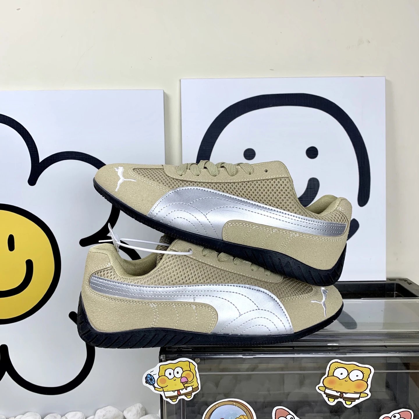 Puma Mesh Sneakers Khaki - Gallery Image 9 - Detailed View