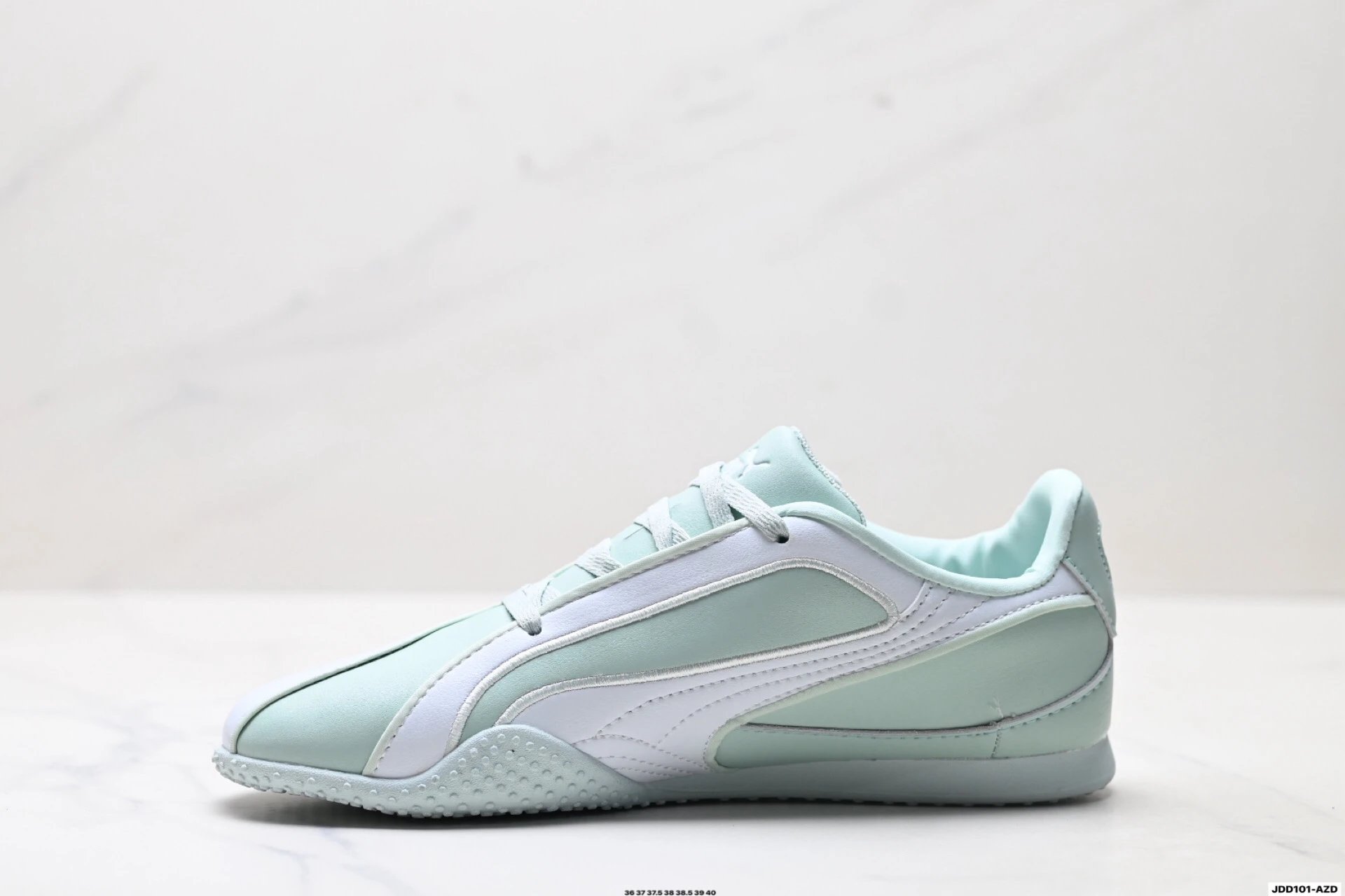 PUMA Bella V2 Leather Sneakers Mint Green - Gallery Image 3 - Detailed View