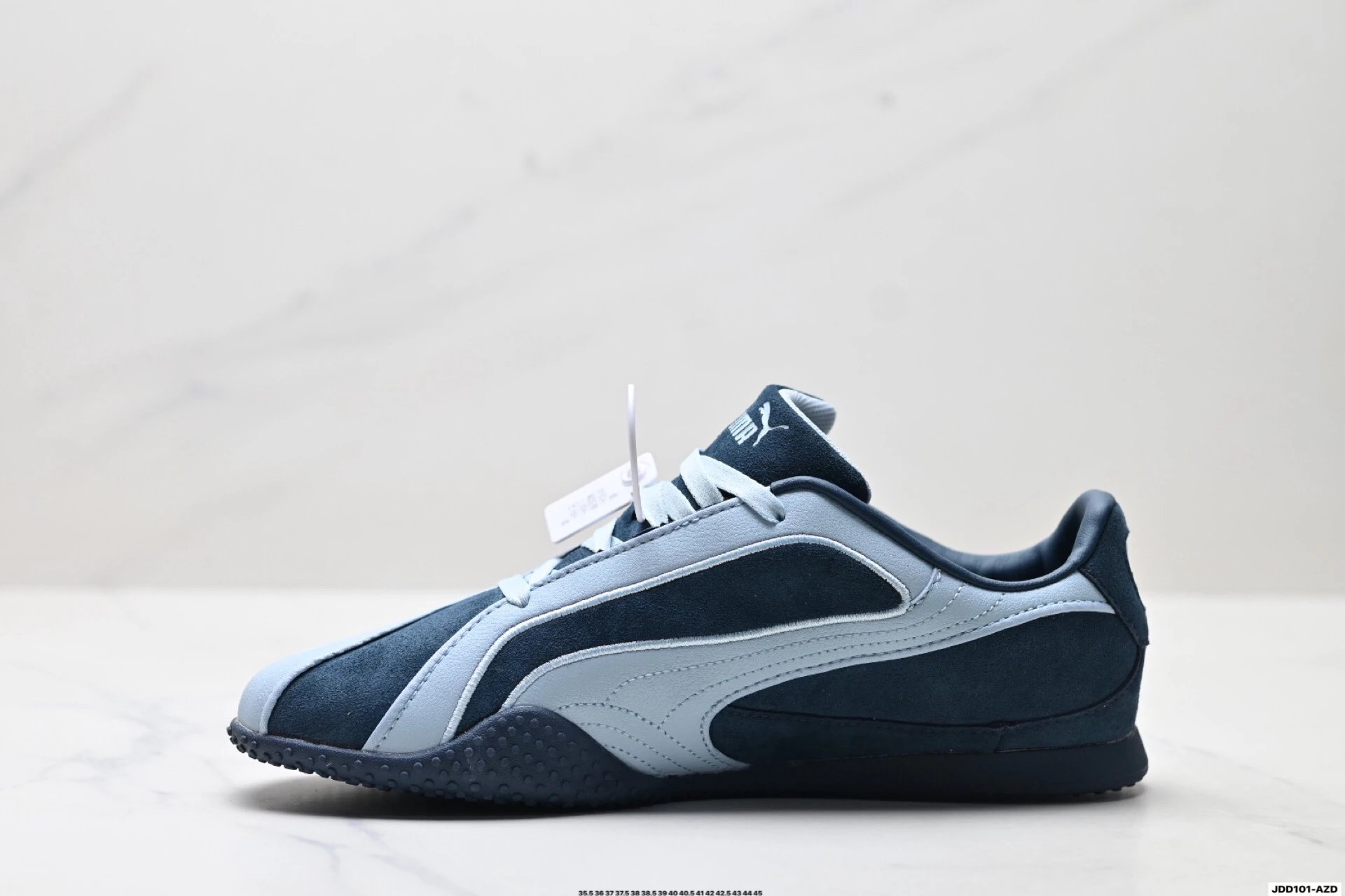 PUMA Bella V2 Leather Sneakers Blue - Gallery Image 3 - Detailed View