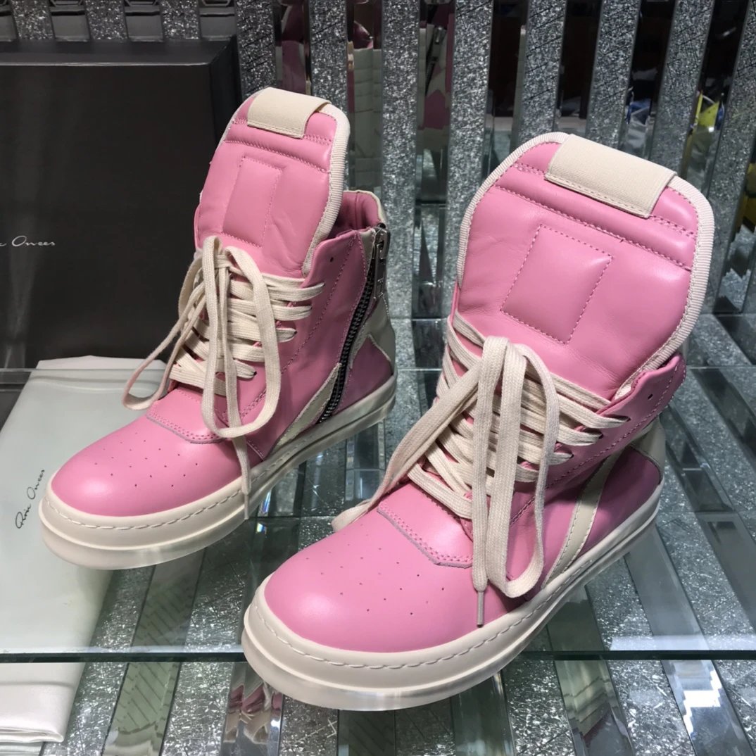 Owens Geobasket High-Top Sneakers Pink - Gallery Image 2 - Detailed View