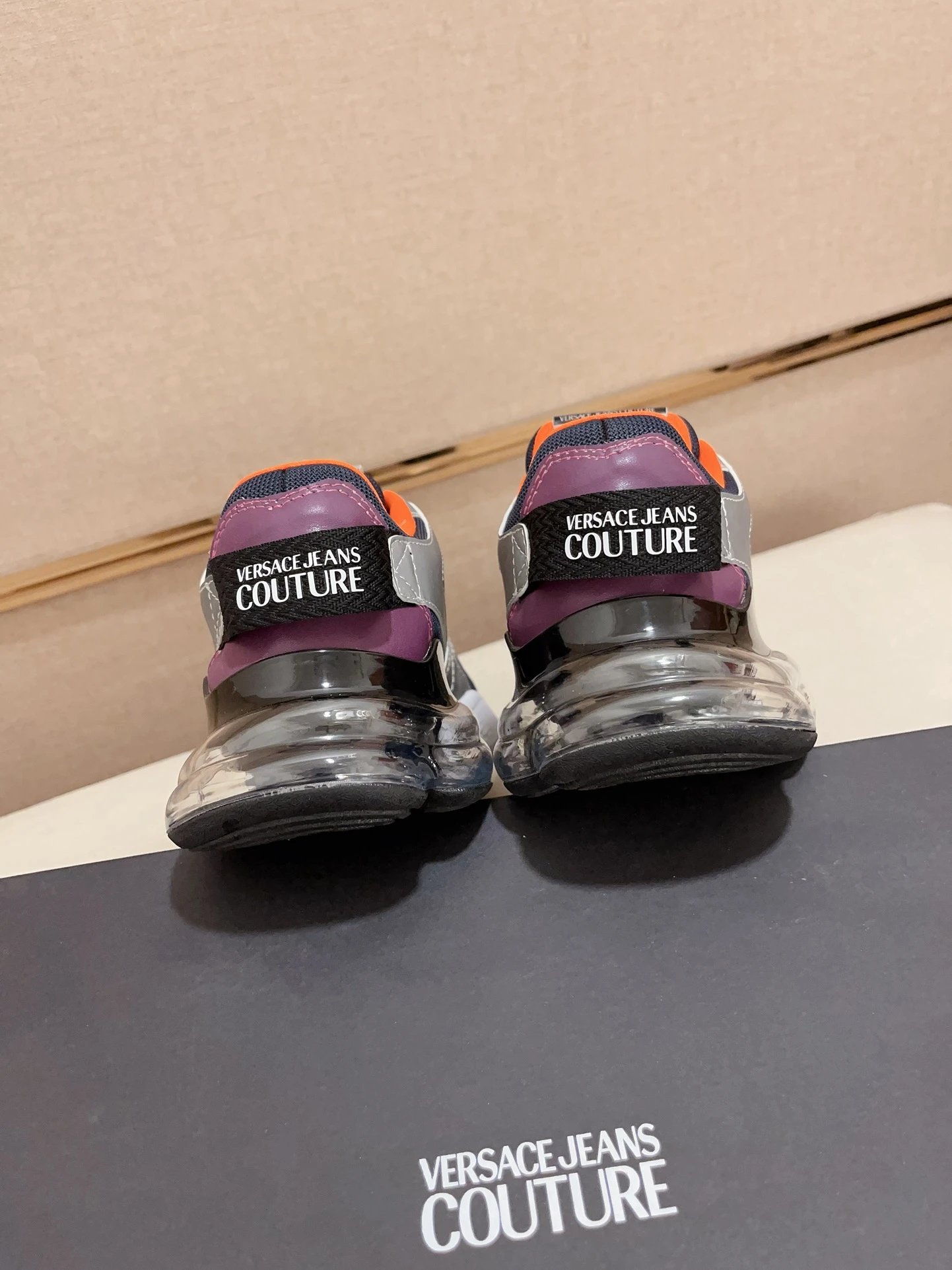 Luxury Mesh Leather Sneakers Navy Grey - Gallery Image 8 - Detailed View