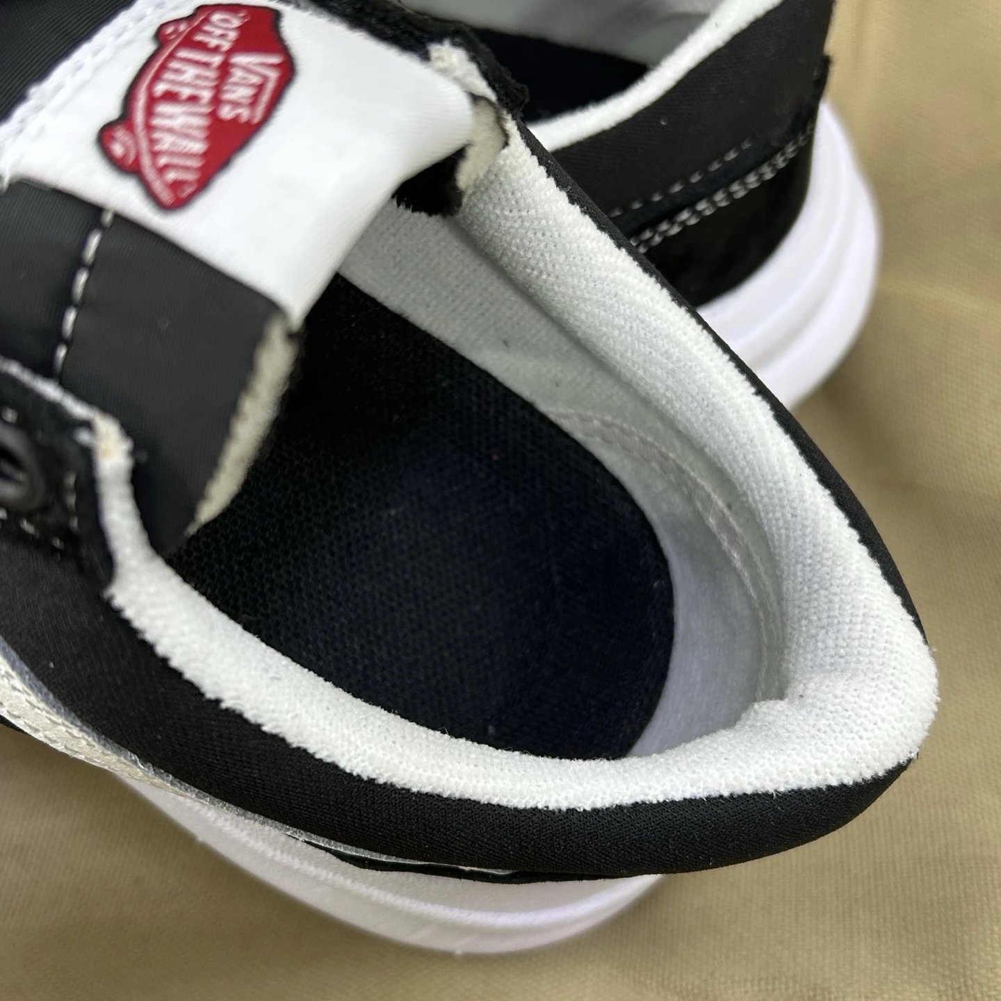 Old Skool Low Top Skate Shoes Ebony White - Gallery Image 4 - Detailed View