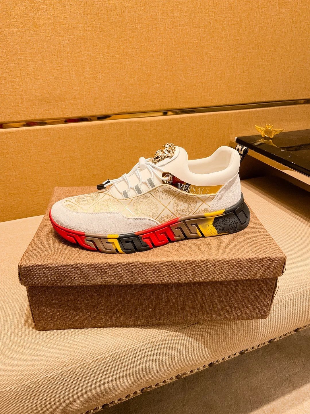 Luxury Leather Sneakers Multicolor - Gallery Image 6 - Detailed View
