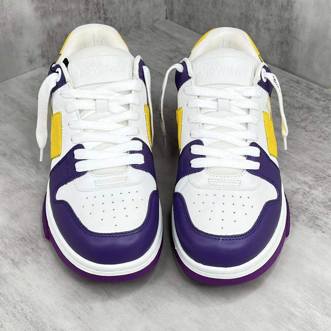 Off-White Low Top Sneakers Purple Yellow - Gallery Image 4 - Detailed View