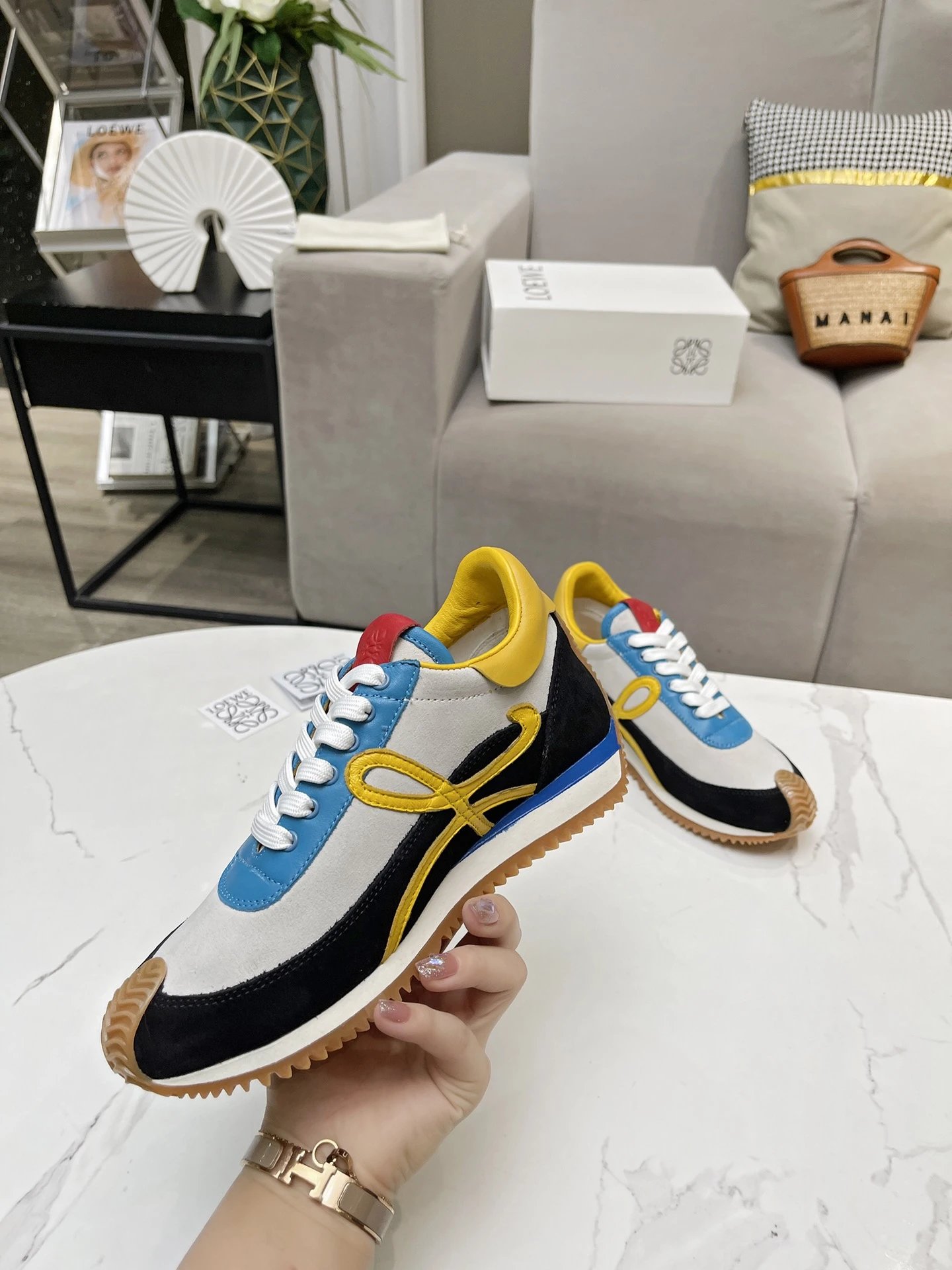 Loewe Multicolor Hidden Heel Trainers - Gallery Image 6 - Detailed View