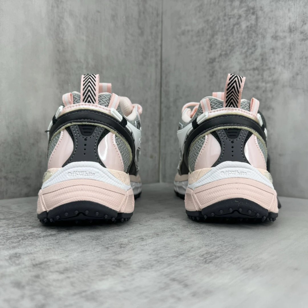 Retro Mesh Leather Running Sneakers Blush Pink - Gallery Image 5 - Detailed View