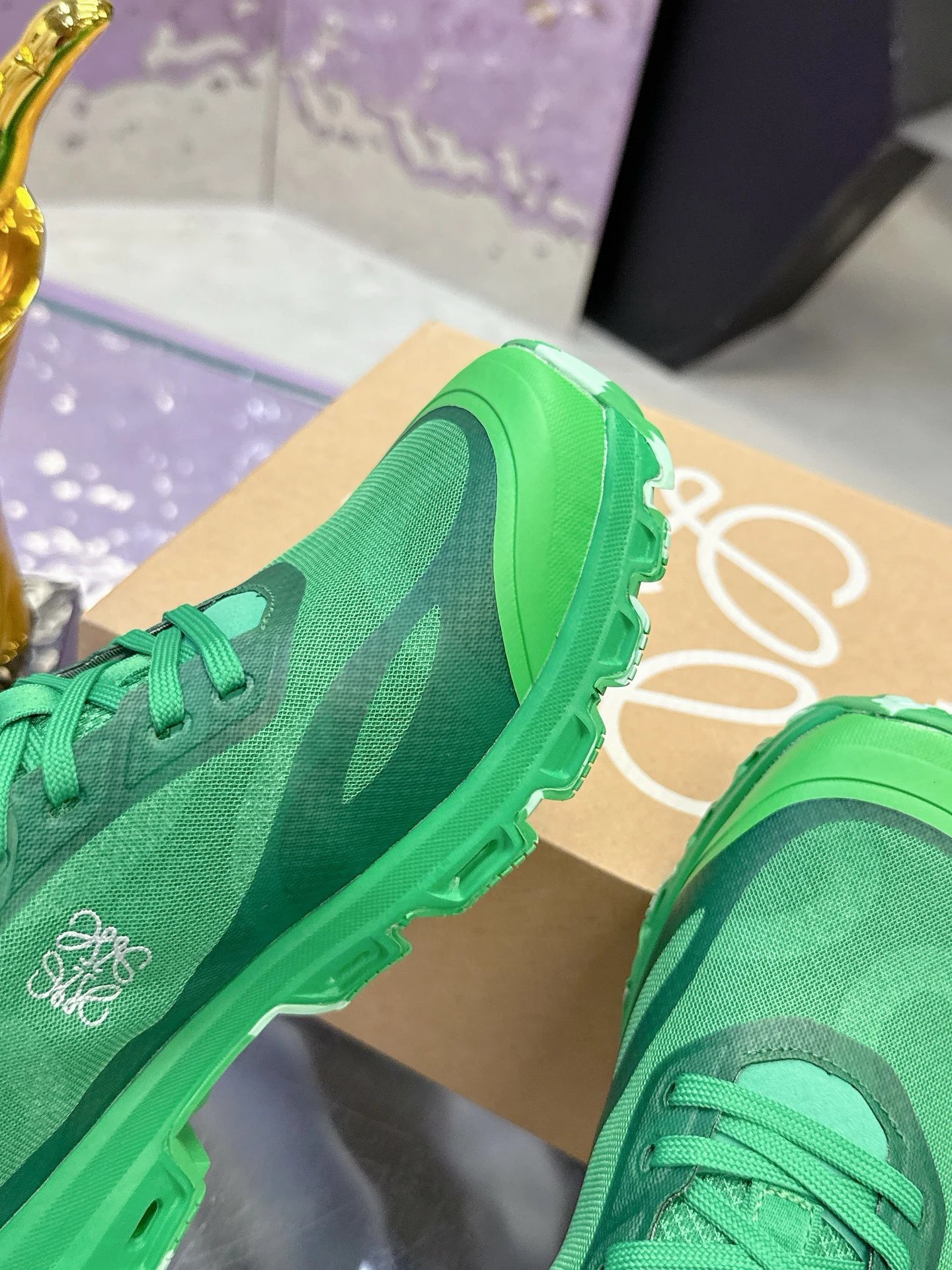 Loewe x On Running 3.0 Cloudtilt Sneakers Green - Gallery Image 8 - Detailed View