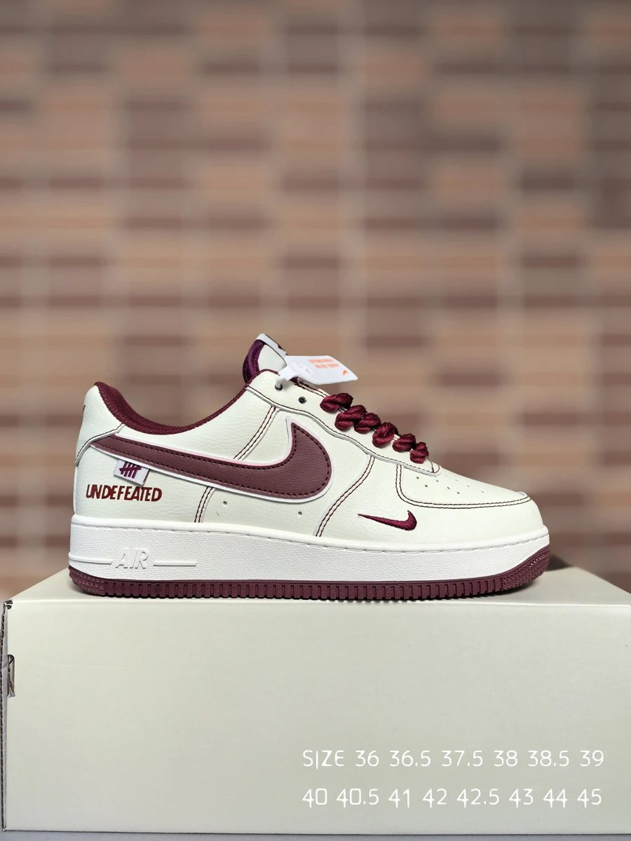 Rope Series Leather Air Force 1 Low Ivory Maroon - Related Product - Cnfans