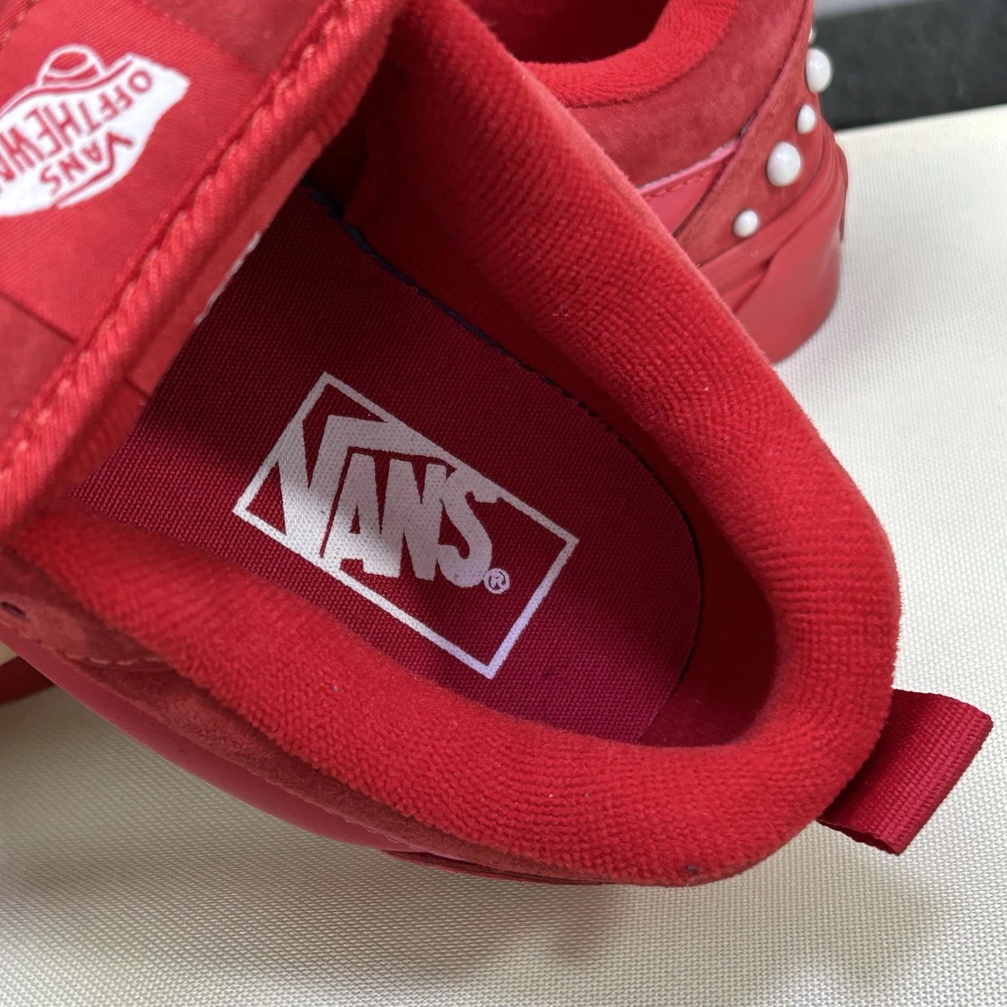 Suede Low Top Skate Shoes Crimson Pearl - Gallery Image 4 - Detailed View