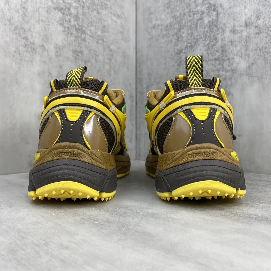 Retro Mesh EVA Trail Running Sneakers in Amber Yellow - Gallery Image 5 - Detailed View