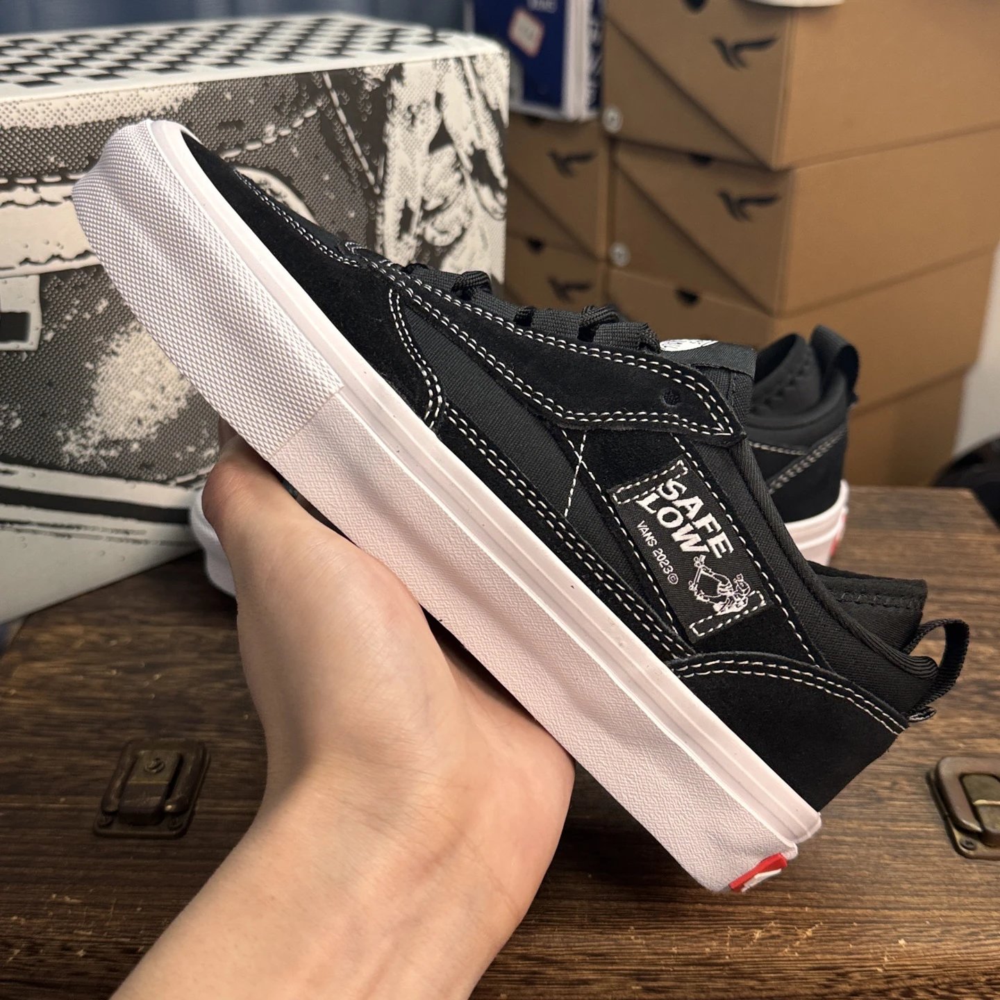 Half Cab Low Skate Shoes Onyx Black - Gallery Image 7 - Detailed View