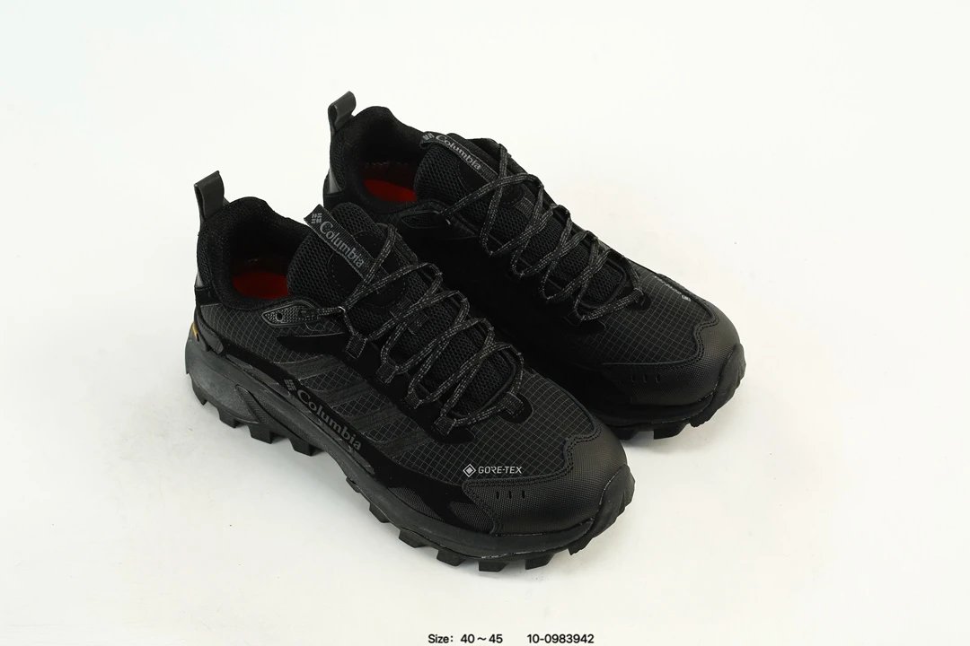 Trail Hiking Sneakers Vibram Sole Jet Black - Gallery Image 8 - Detailed View
