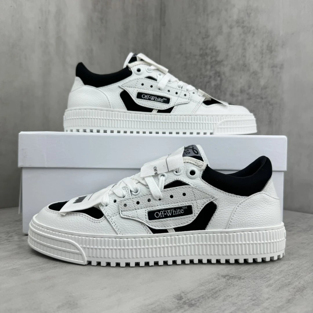 Low Vulcanized Canvas Sneakers Leather Lining White Noir - Gallery Image 9 - Detailed View
