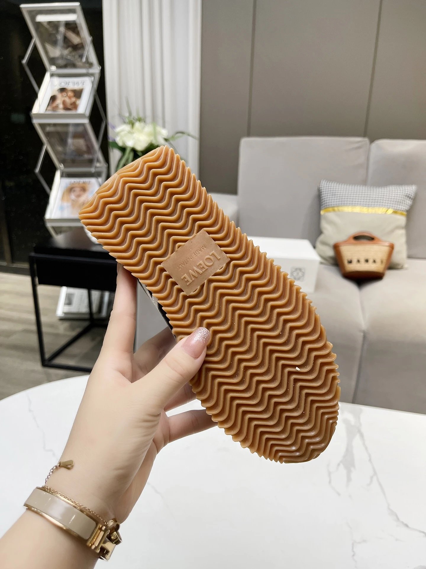 Loewe Hidden Heel Sneakers Blue White - Gallery Image 9 - Detailed View