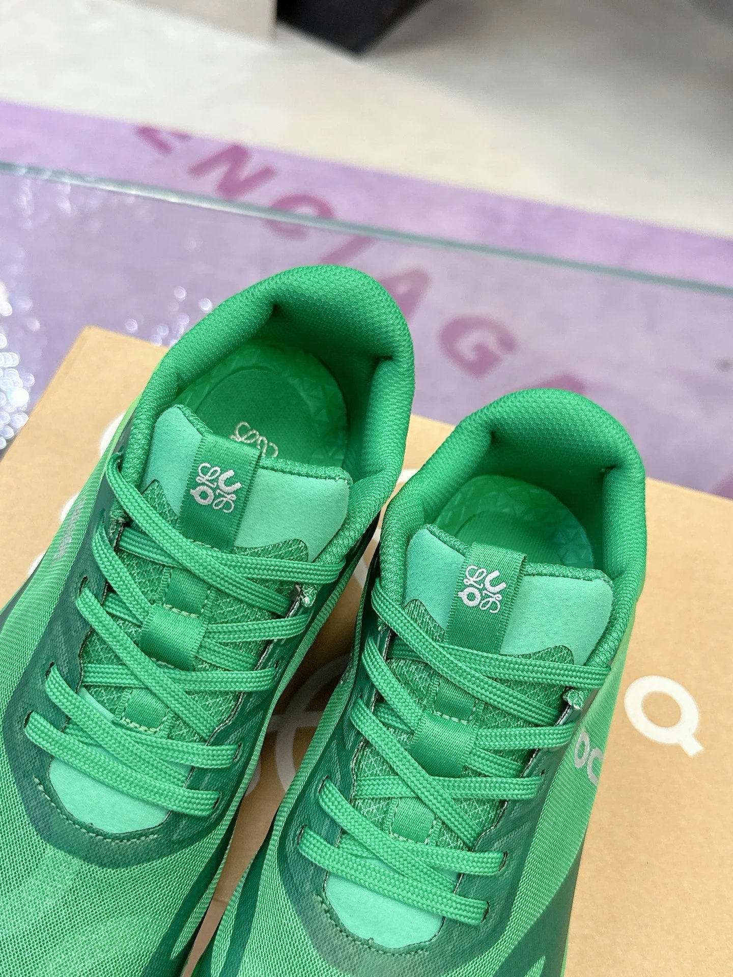 Loewe x On Running 3.0 Cloudtilt Sneakers Green - Gallery Image 5 - Detailed View