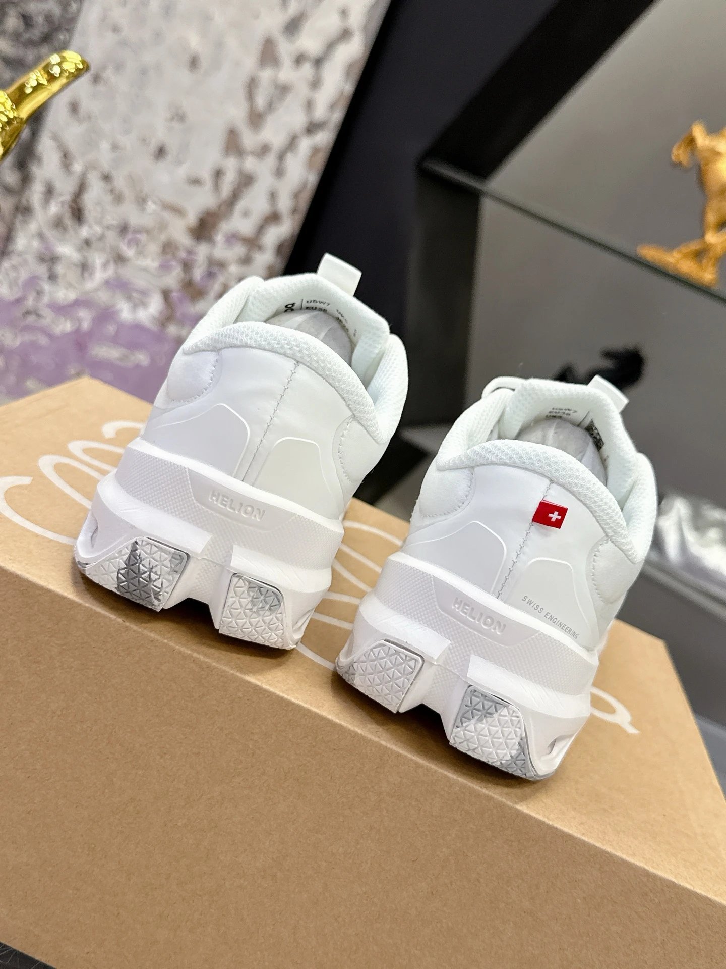 Loewe x On Running 3.0 Cloudtilt Sneakers White Grey - Gallery Image 8 - Detailed View