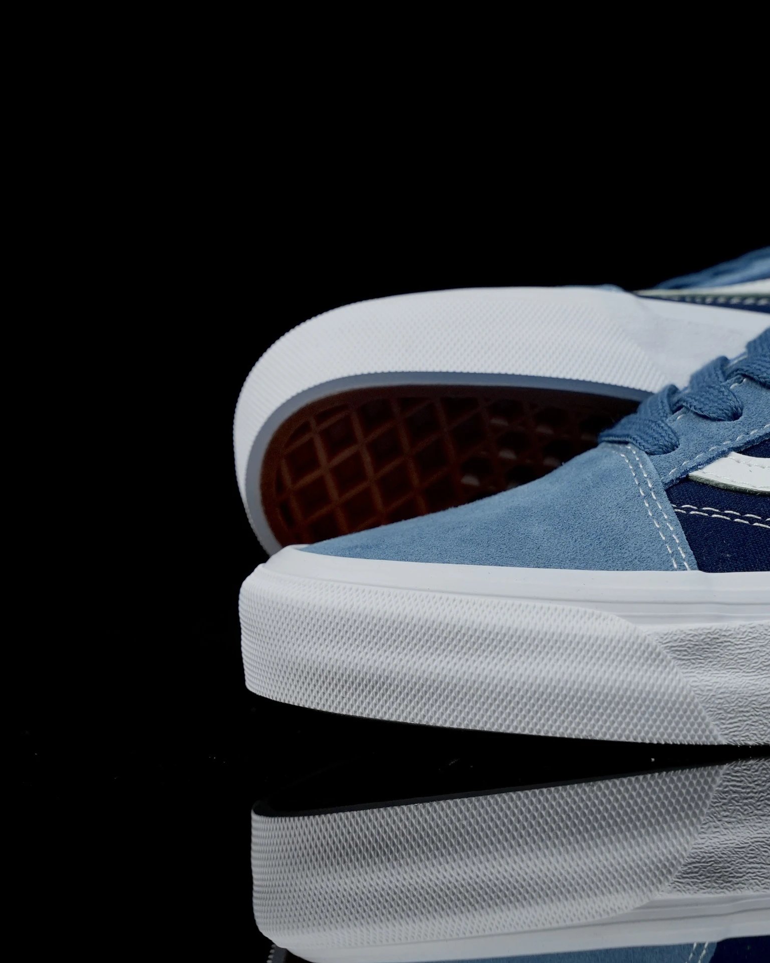 Suede Canvas Skate Sneakers Navy Blue - Gallery Image 9 - Detailed View