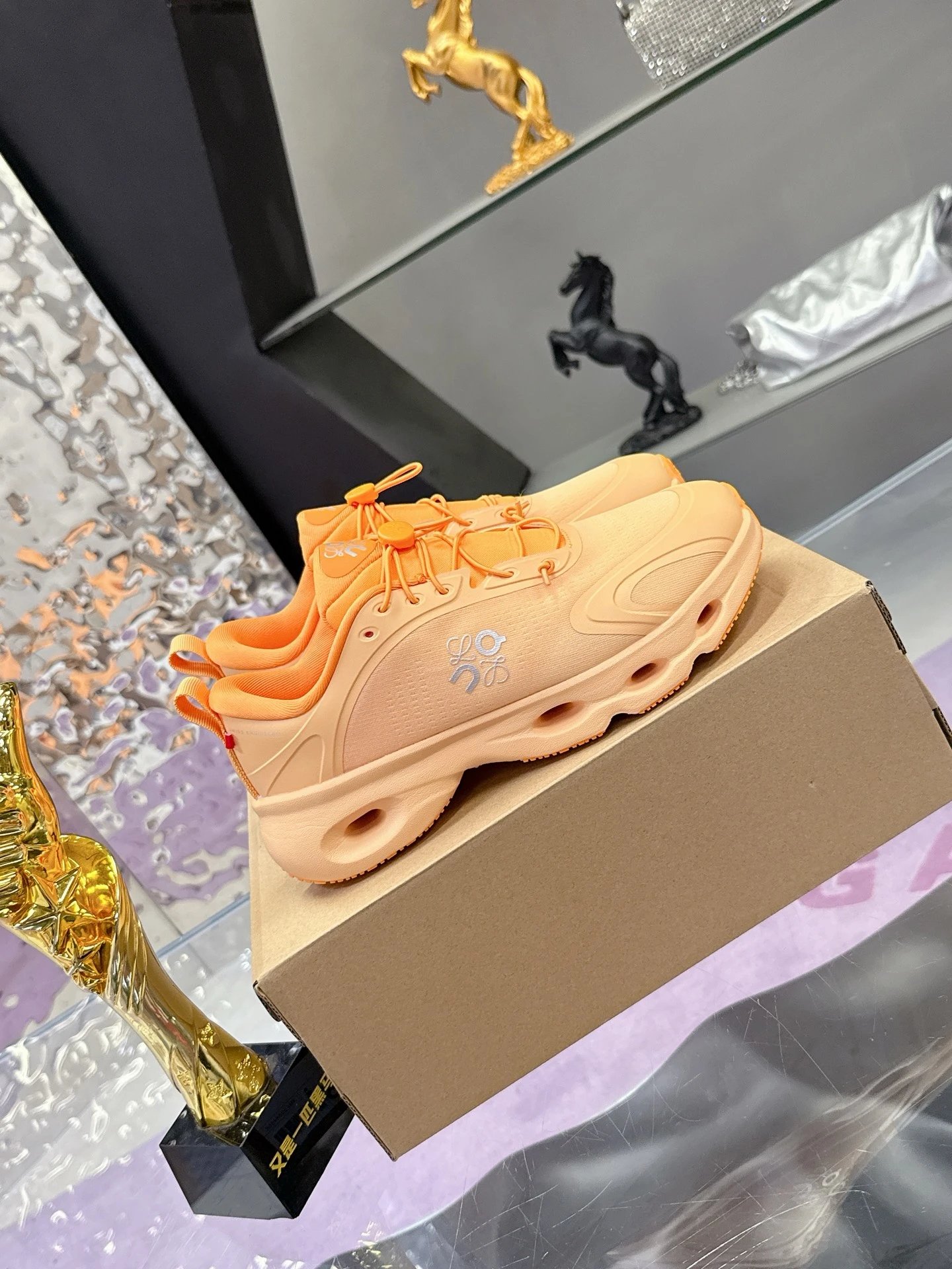 Loewe x On 3.0 Cloudventure Sneakers Orange - Gallery Image 3 - Detailed View