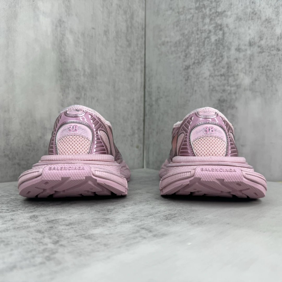 Chunky Mesh Slip On Sneakers Street Style Rose Pink - Gallery Image 5 - Detailed View