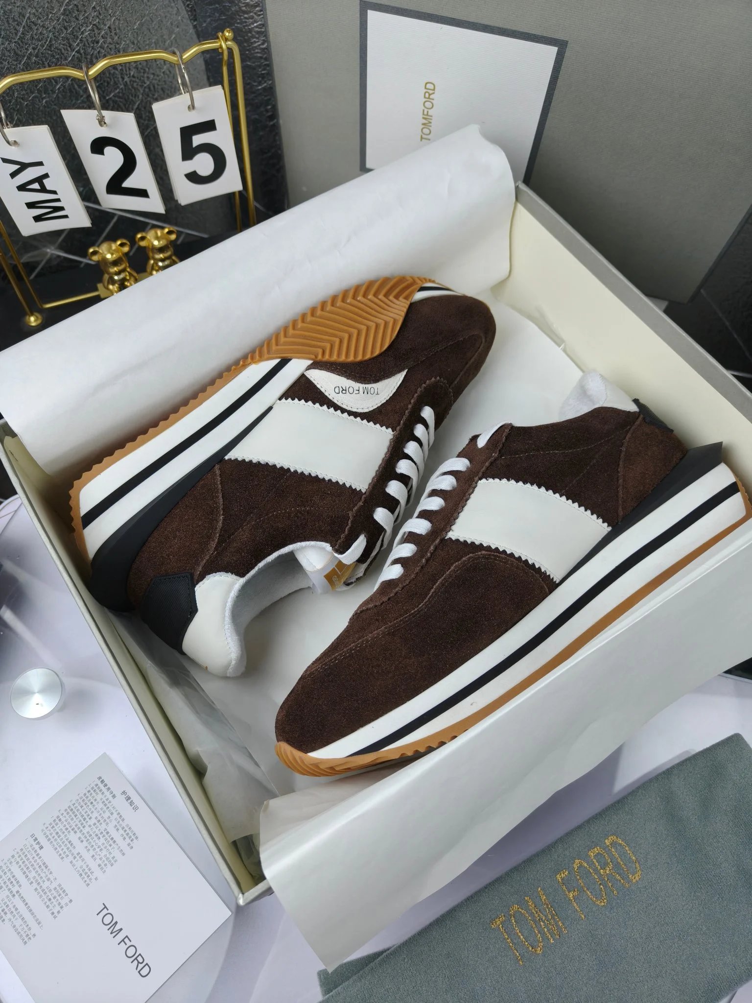 Retro Suede Platform Sneakers Coffee Brown - Gallery Image 8 - Detailed View