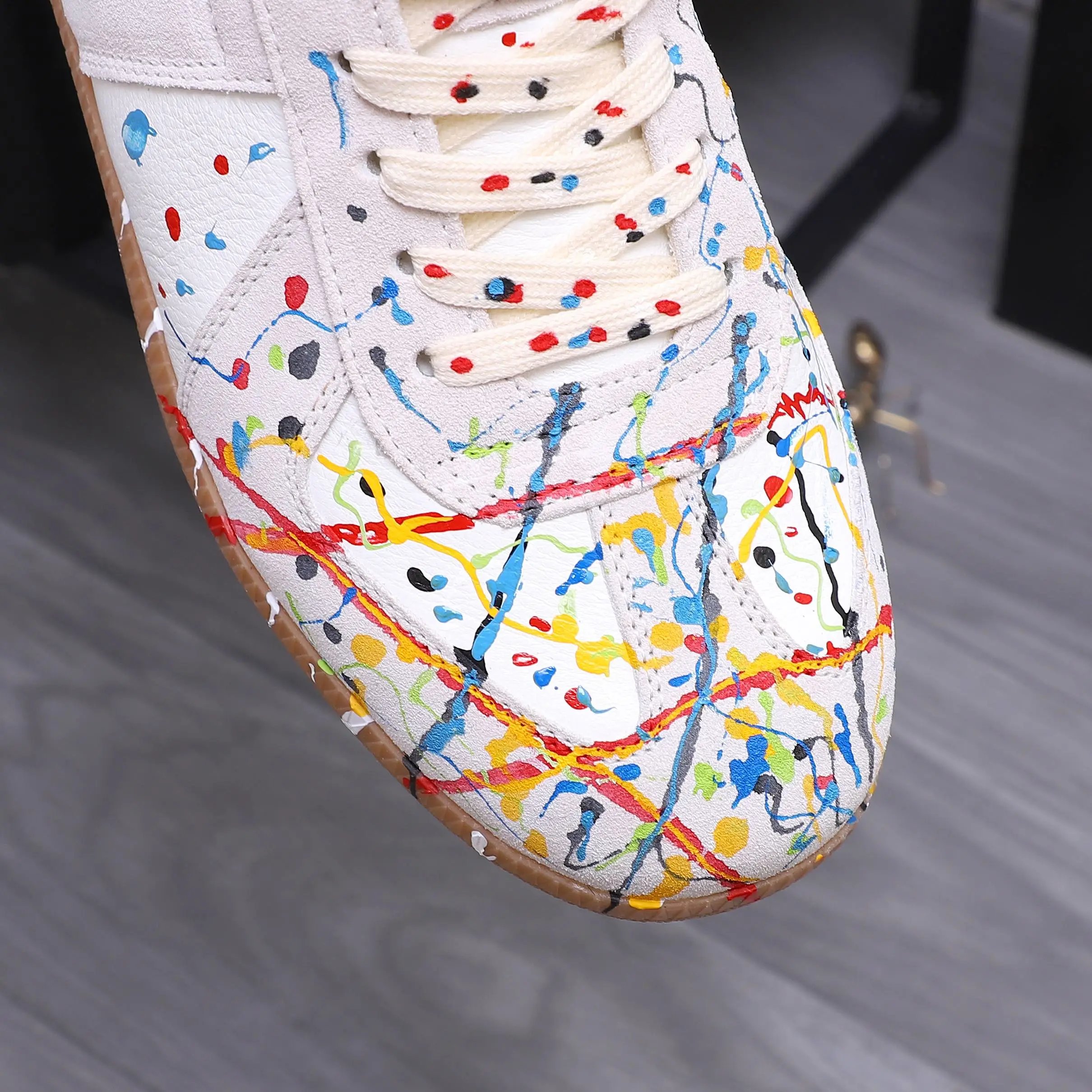 Maison Margiela Colorful Splash Sneakers White - Gallery Image 9 - Detailed View