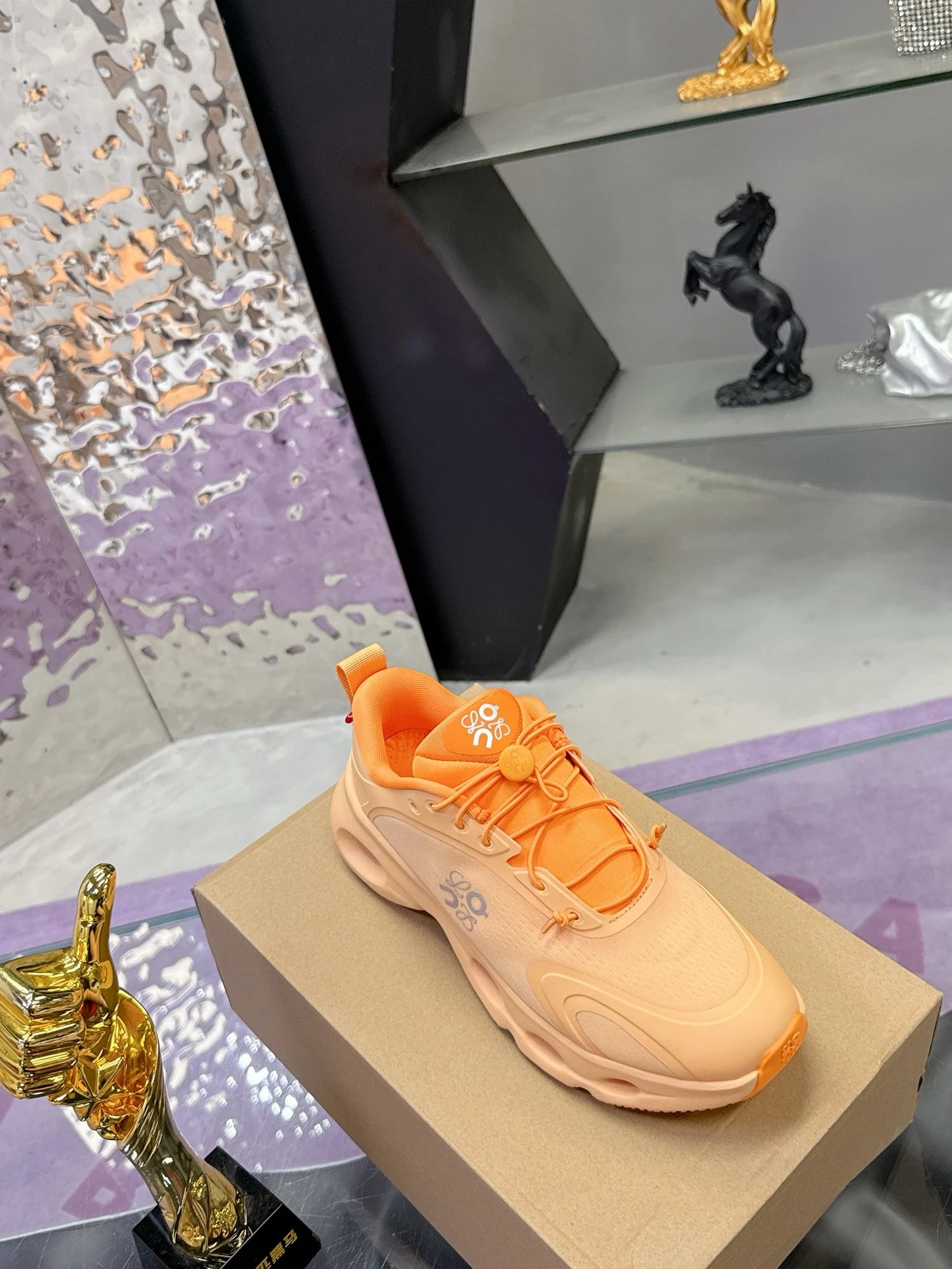 Loewe x On 3.0 Cloudventure Sneakers Orange - Gallery Image 6 - Detailed View
