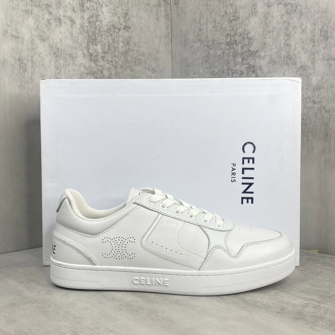 CT-10 Low Top Leather Sneakers Spring Summer Ivory - Gallery Image 1 - Detailed View